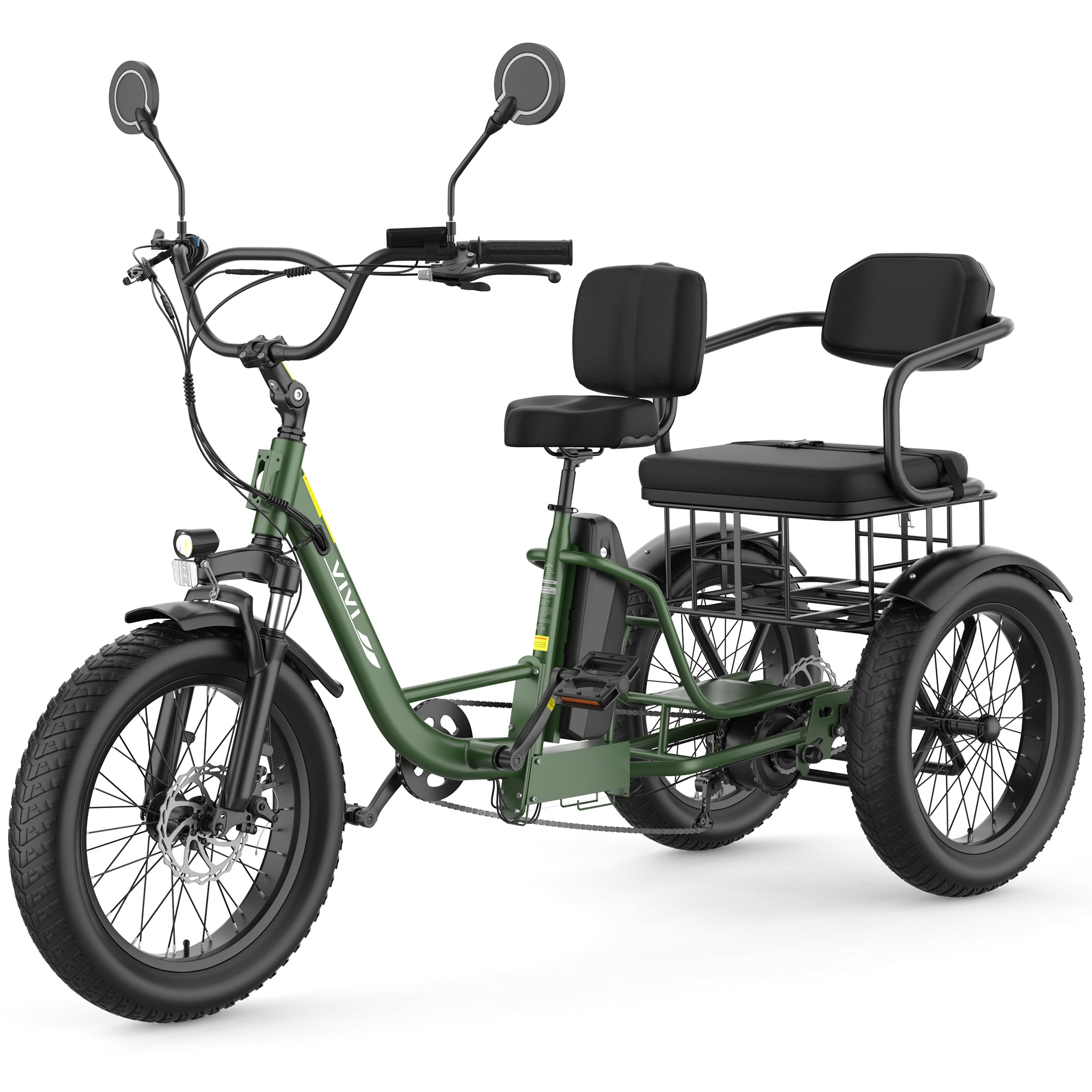 VIVI FAM01 Electric Trike Fat Tire Family Electric Tricycle SGS Certified to UL2849