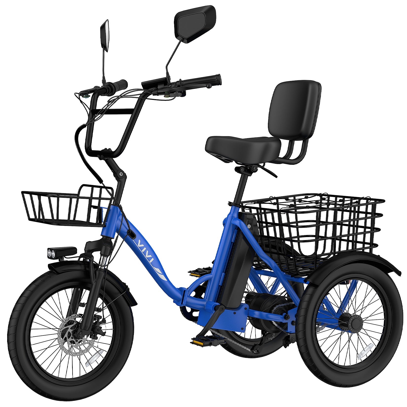 VIVI FatGo1 Electric Trike Folding Commuter Electric Tricycle SGS Certified to UL2849