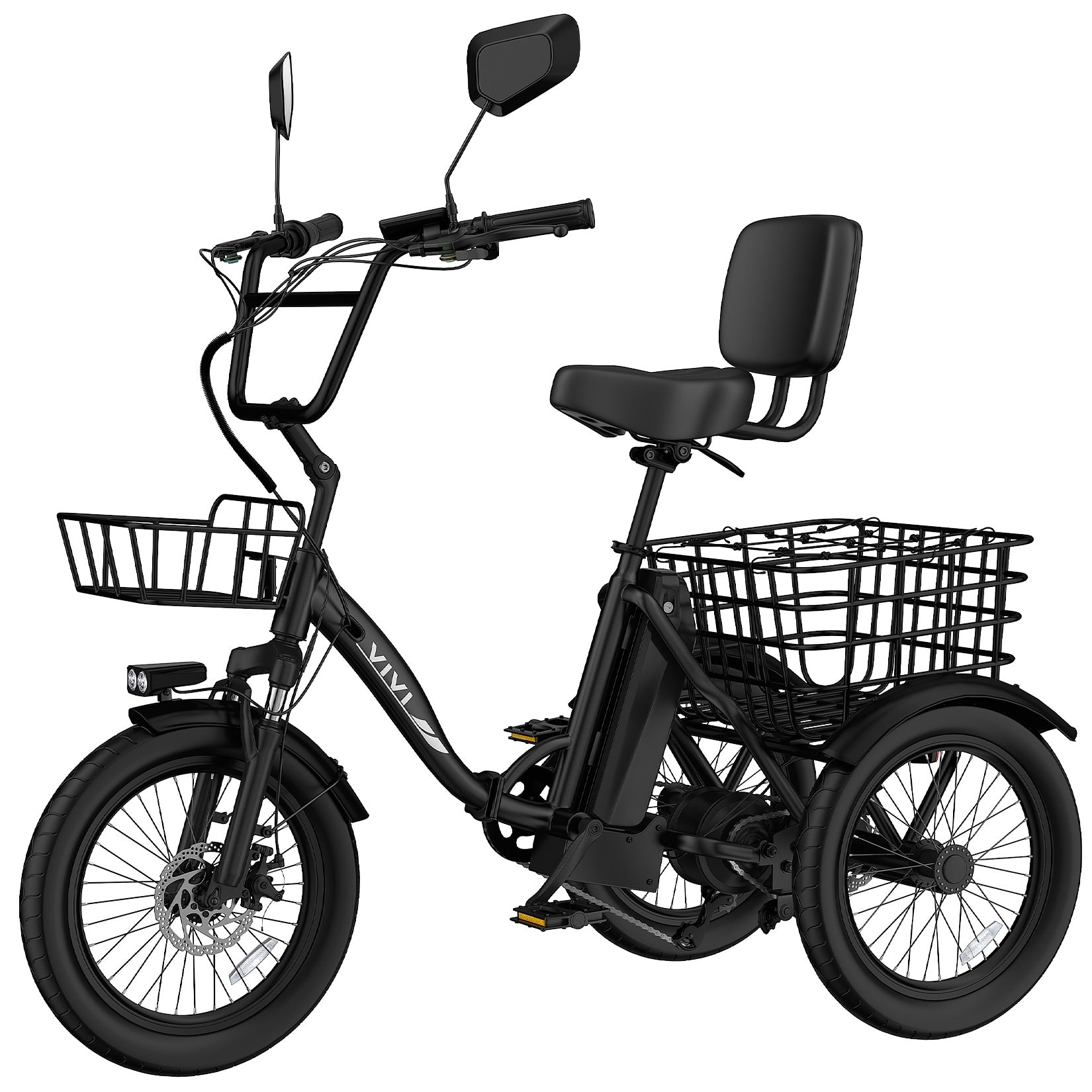 VIVI FatGo1 Electric Trike Folding Commuter Electric Tricycle SGS Certified to UL2849