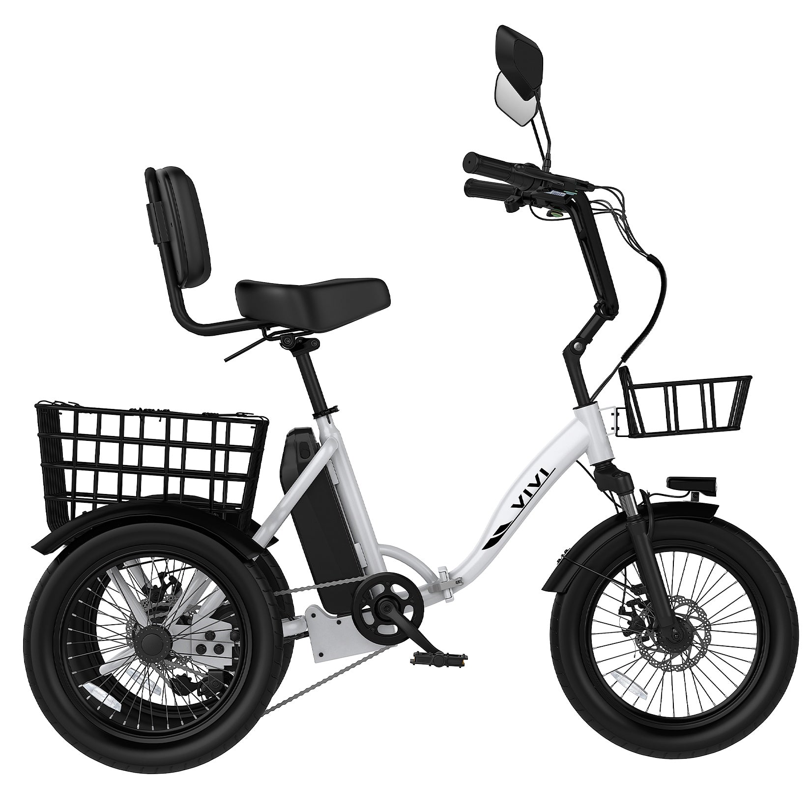 VIVI FatGo1 Electric Trike Folding Commuter Electric Tricycle SGS Certified to UL2849