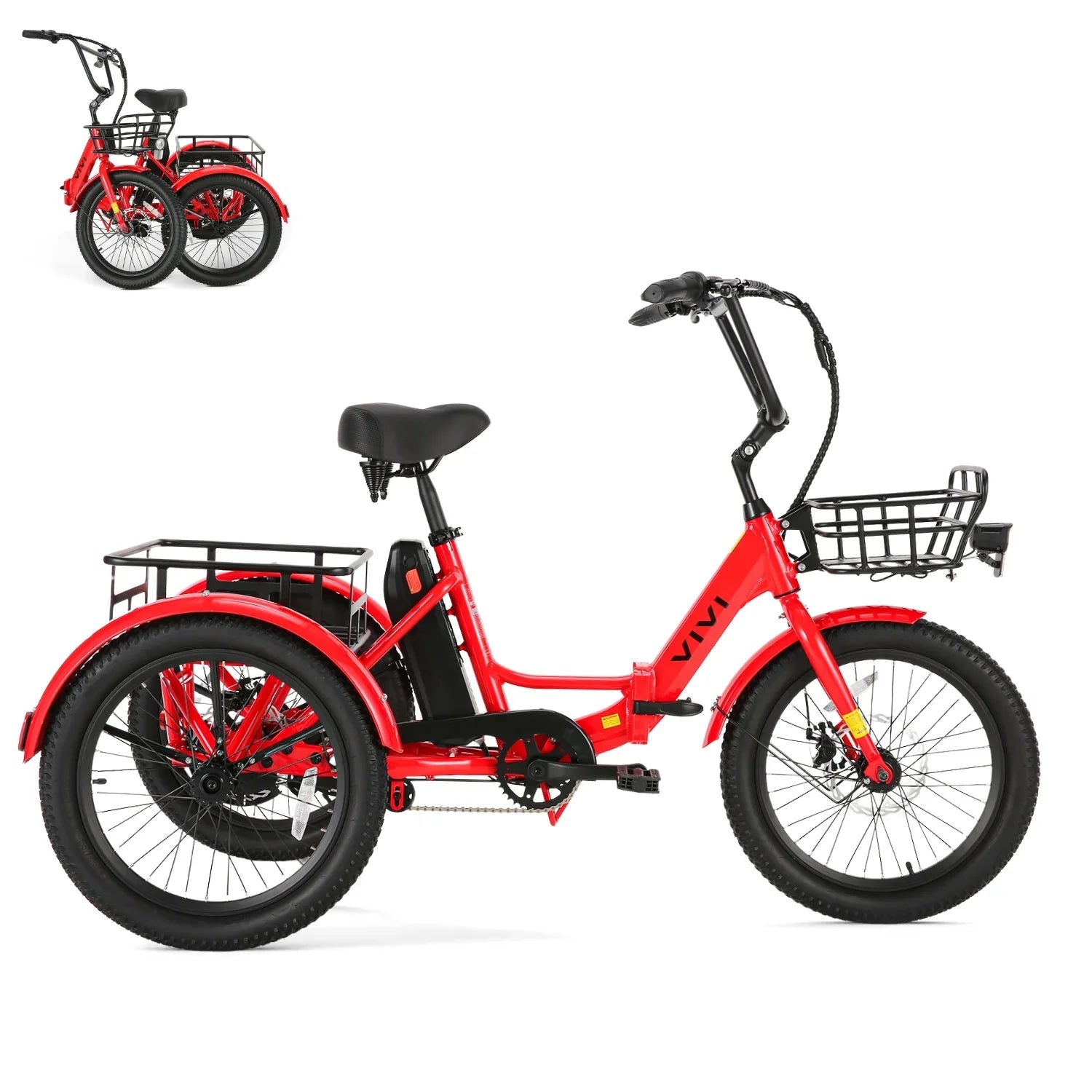 VIVI T01 Electric Trike Folding Cargo Electric Tricycle SGS Certified to UL2849