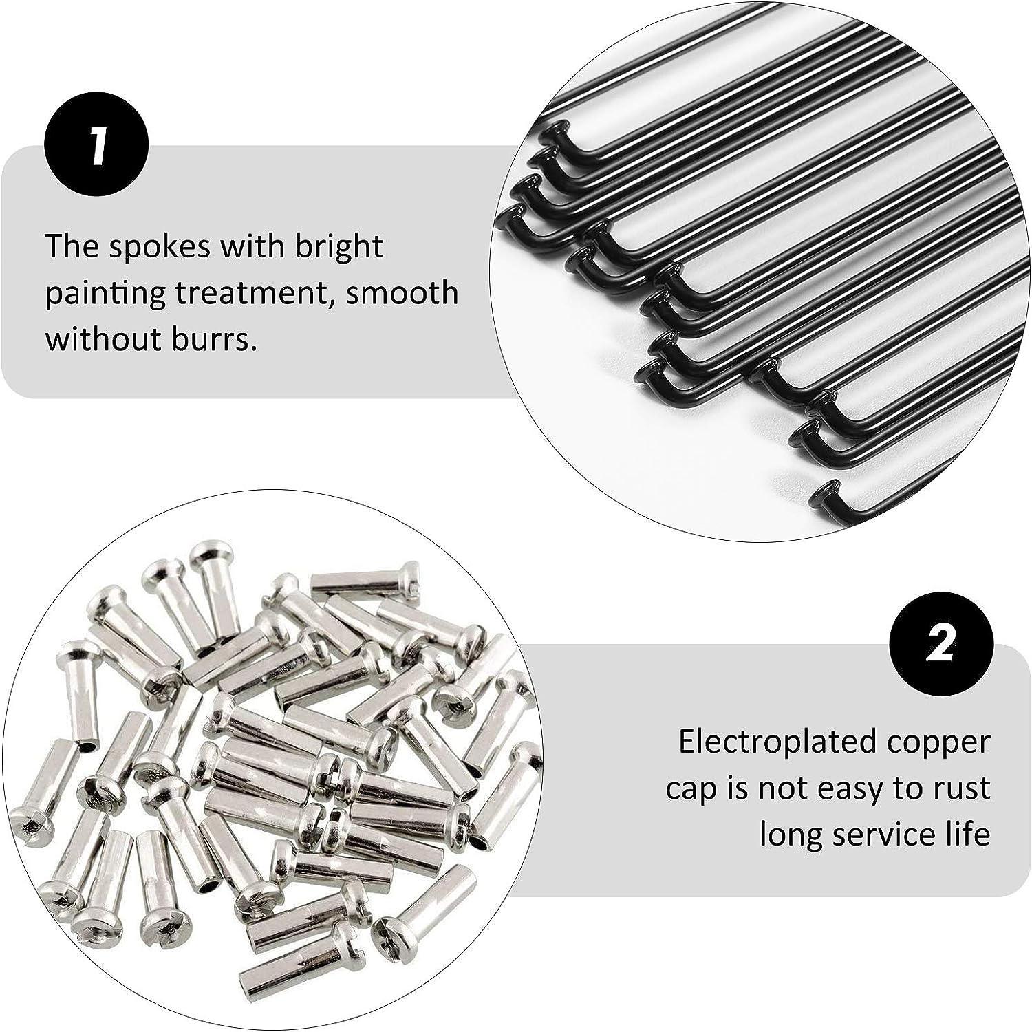 VIVI Bike 26 Inch Bike Spokes with Nipples