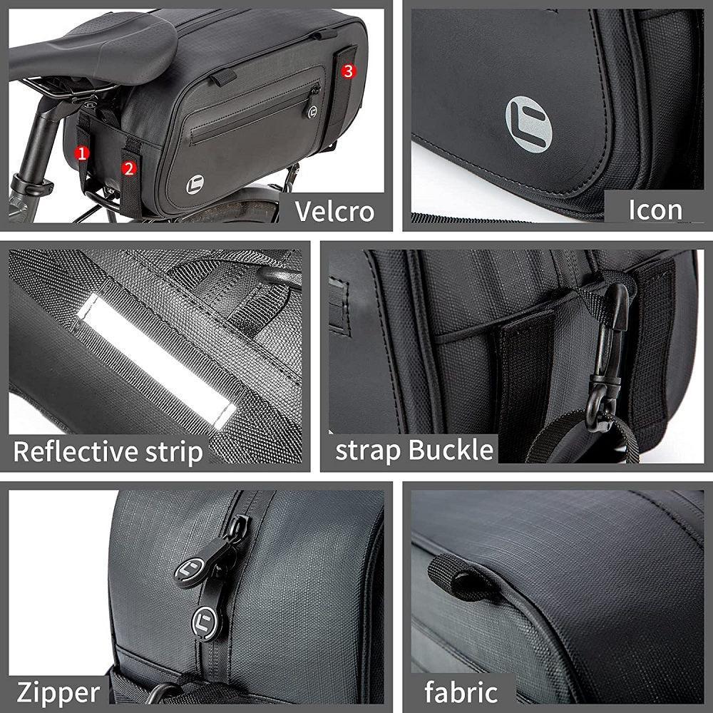 VIVI Bike Rear Rack Bag Bicycle Panniers Saddle Bag
