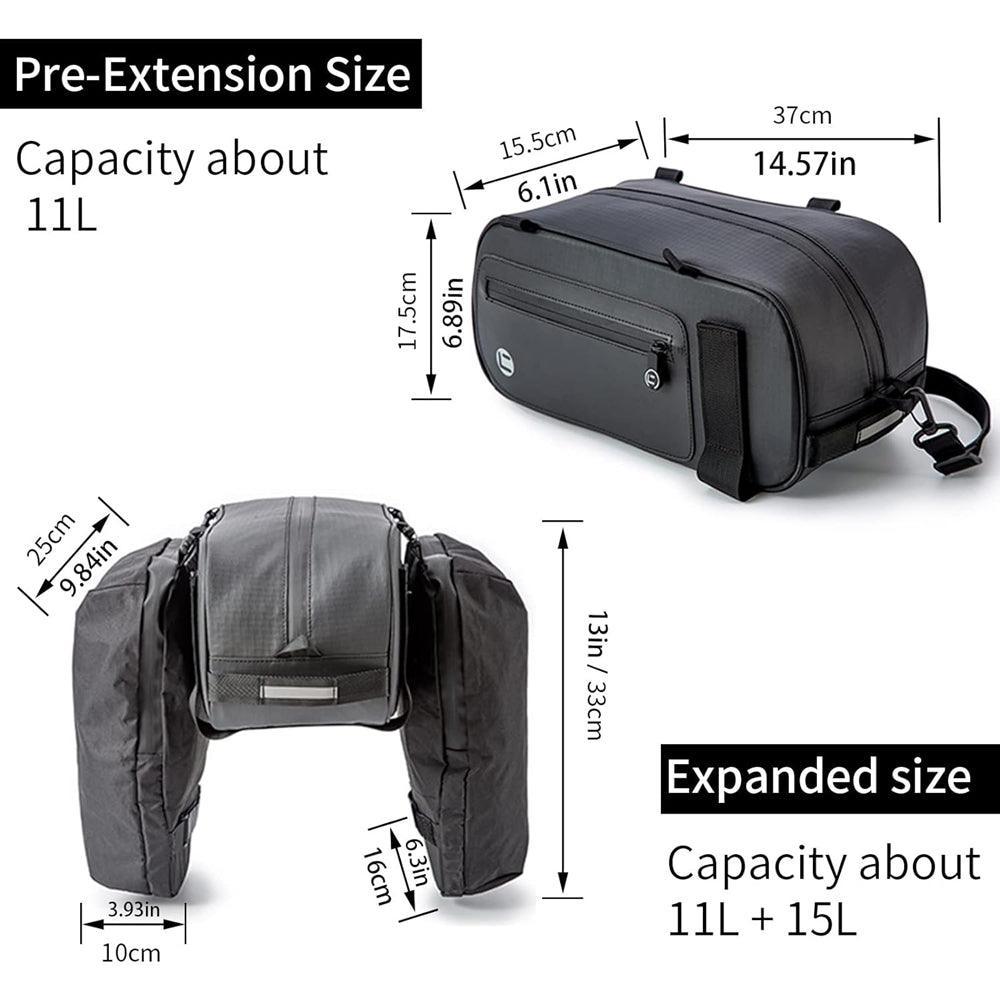 VIVI Bike Rear Rack Bag Bicycle Panniers Saddle Bag