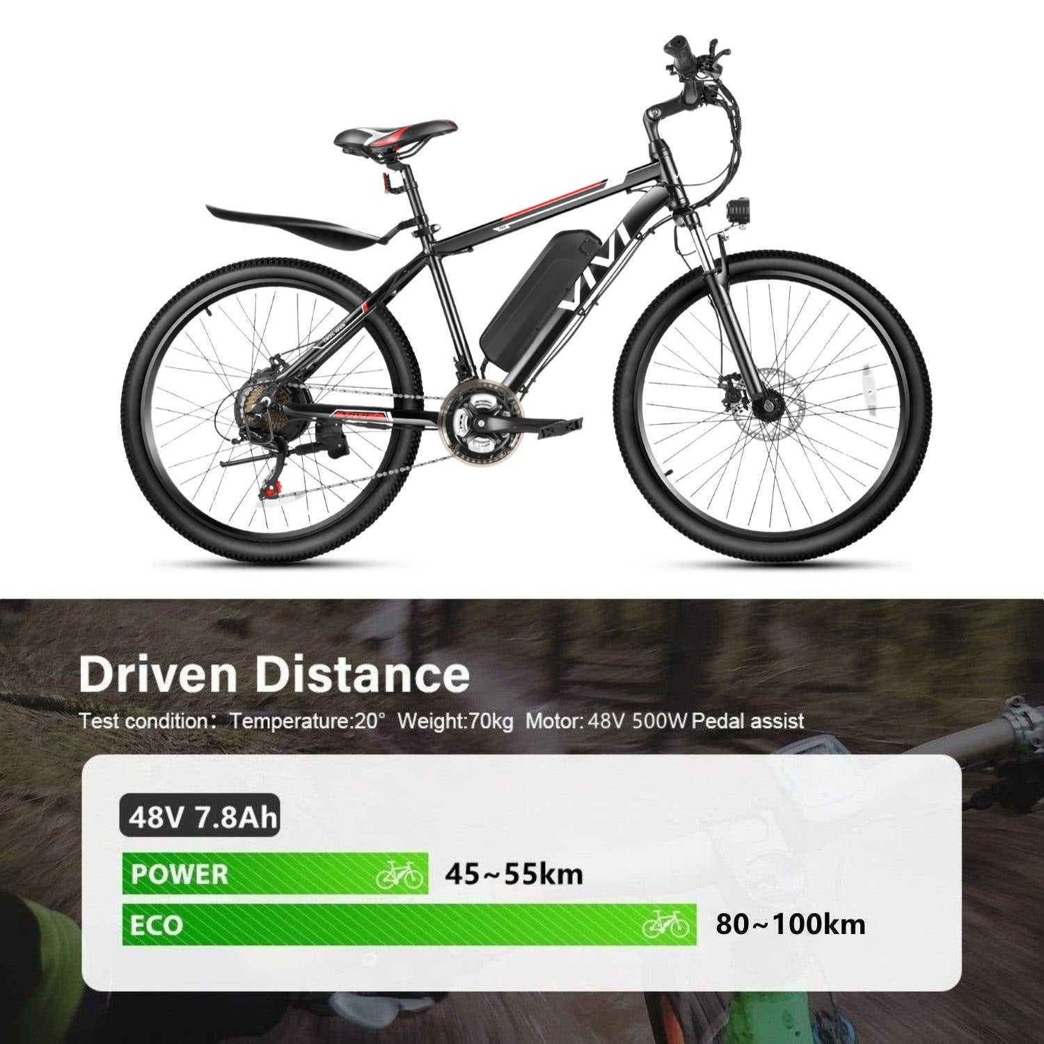 VIVI Electric Bike Battery For M026SHUL Ebike