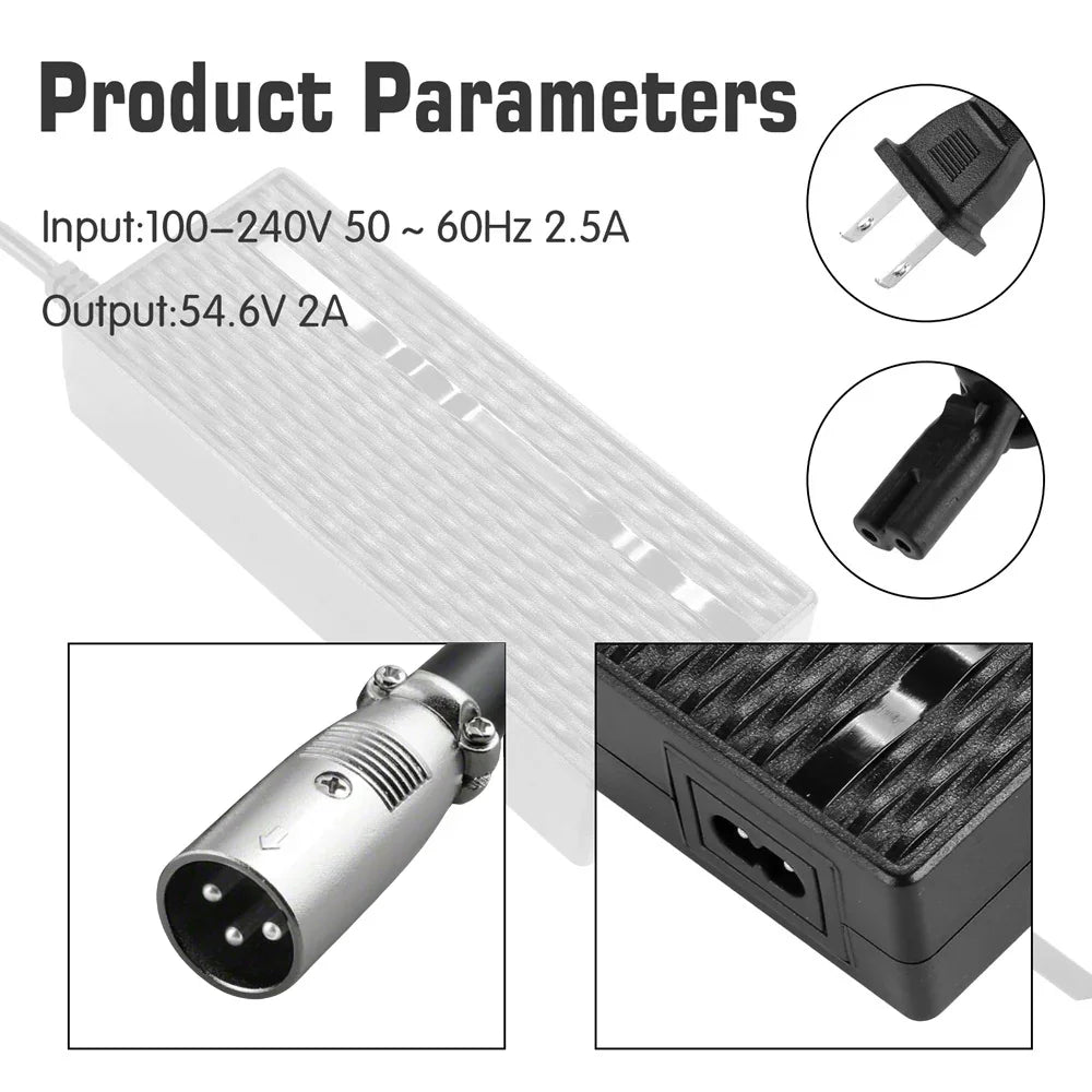 VIVI Electric Bike Chargers for 48V Battery