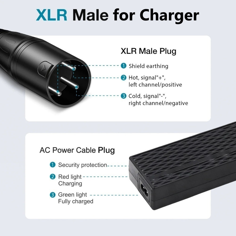 VIVI Electric Bike Chargers for 48V Battery