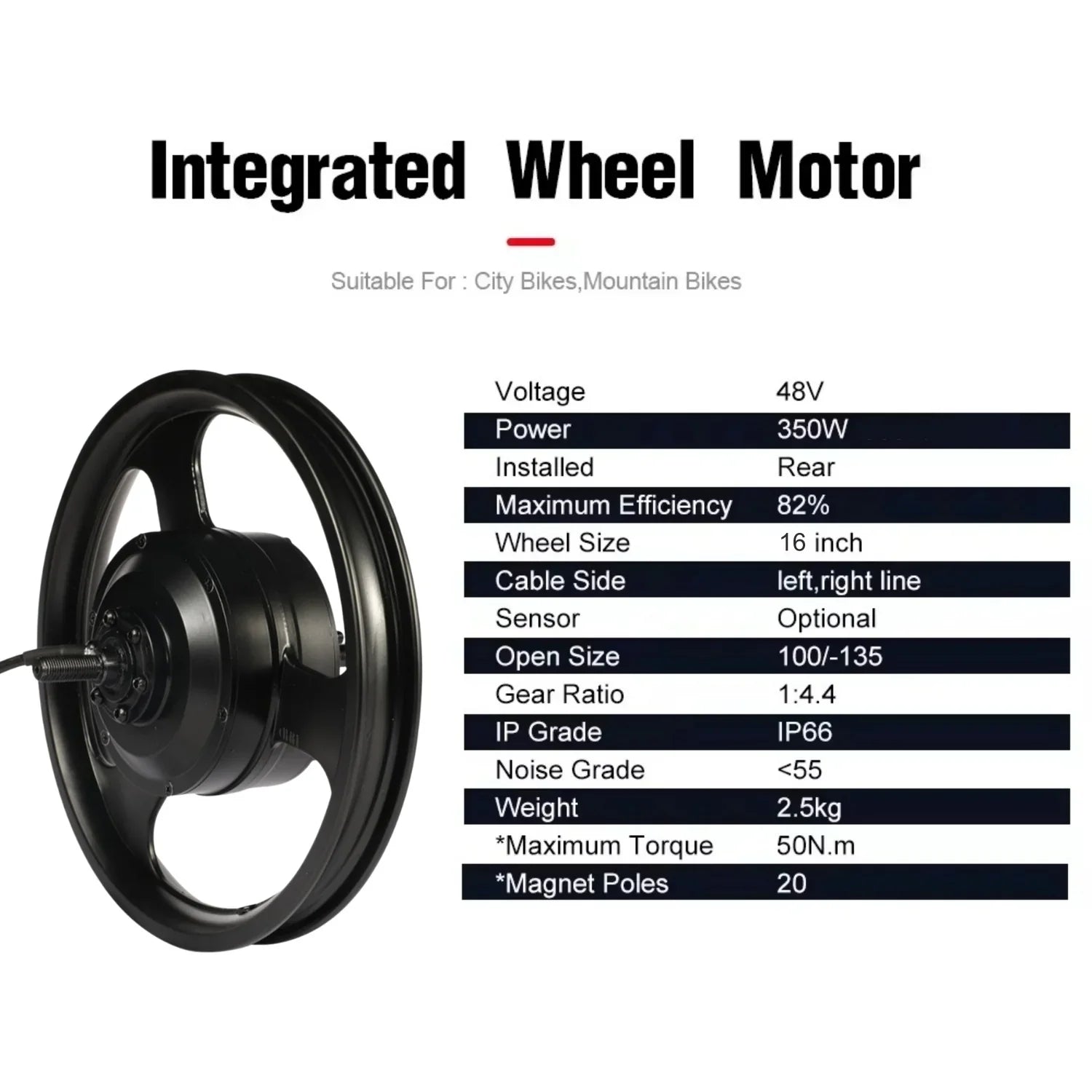 VIVI Electric Bike Motor Rear Brushless Hub Motors