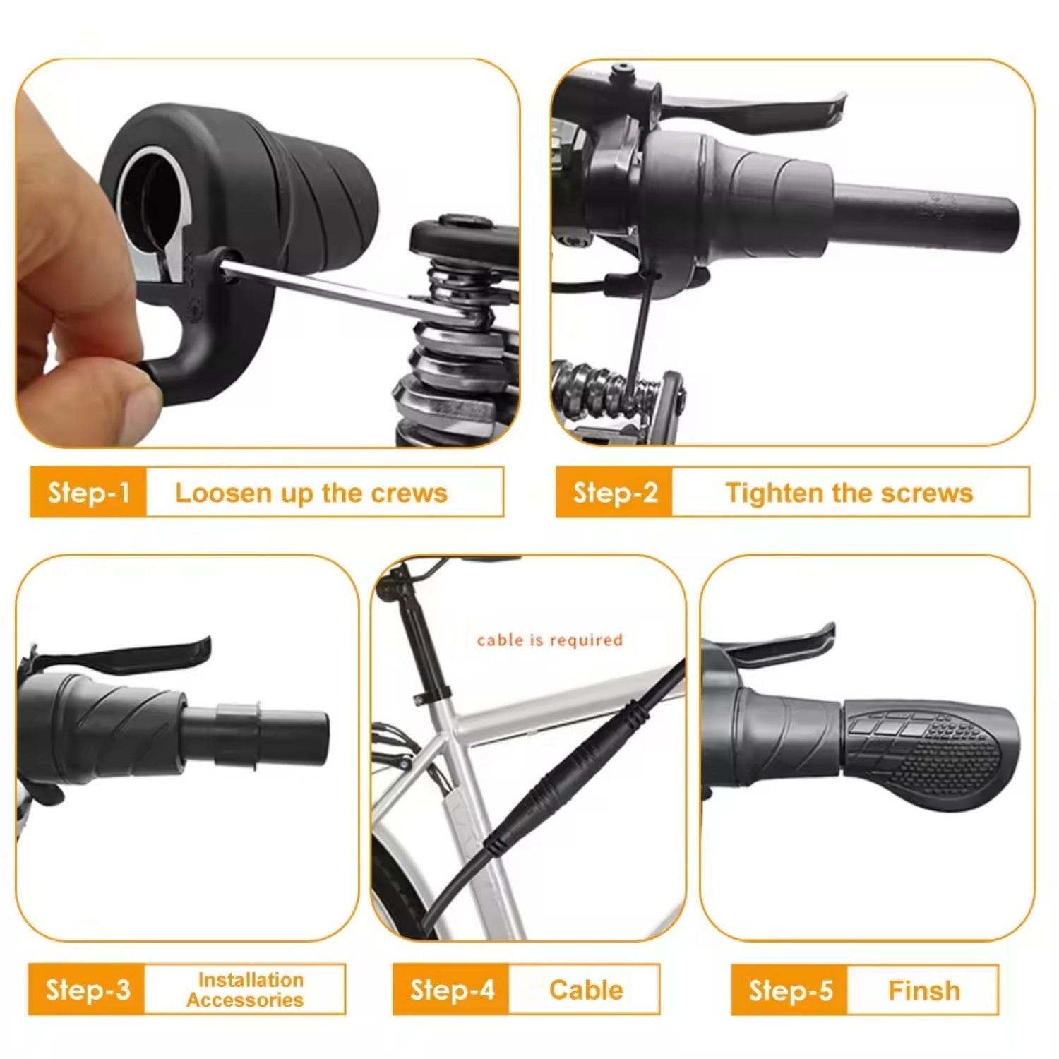 VIVI Electric Bike Twist Throttle Grip Set