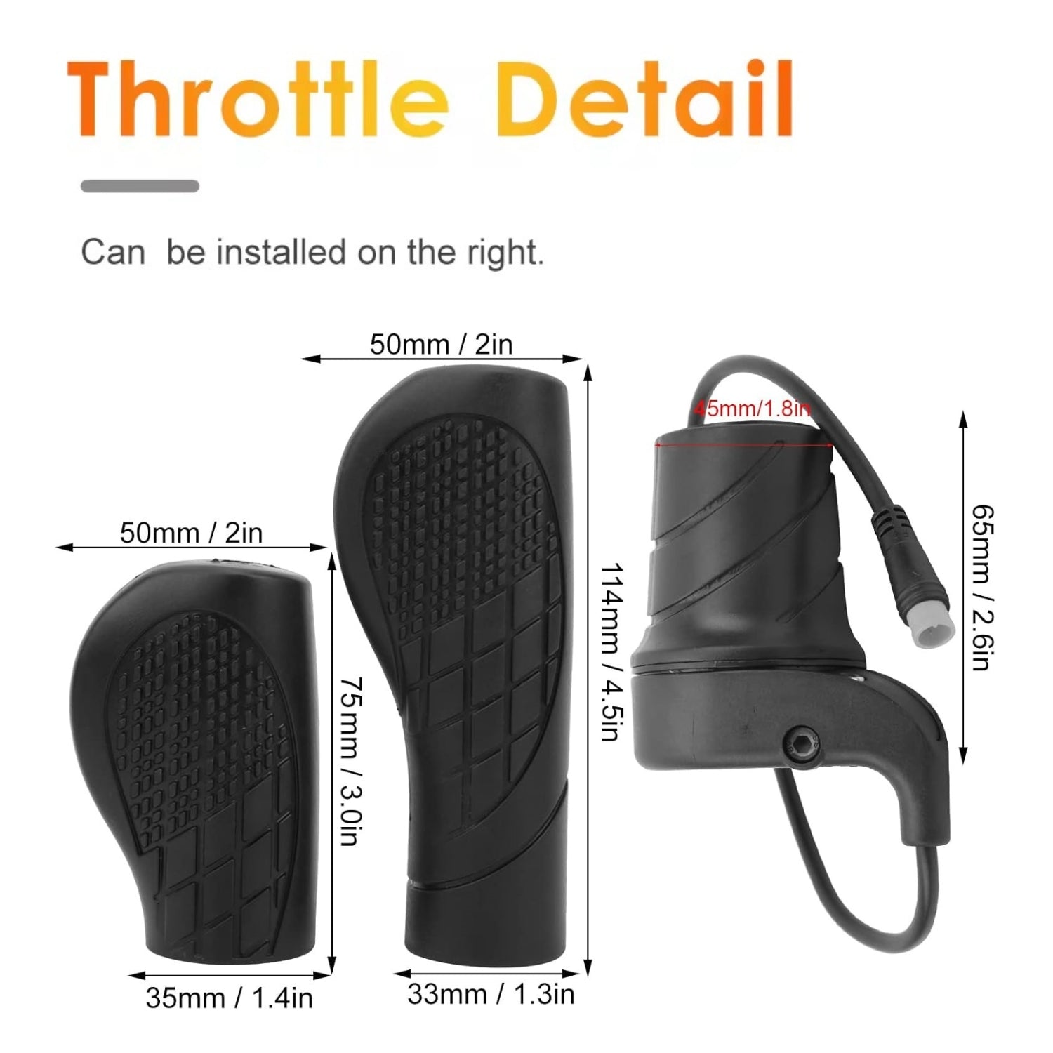 VIVI Electric Bike Twist Throttle Grip Set