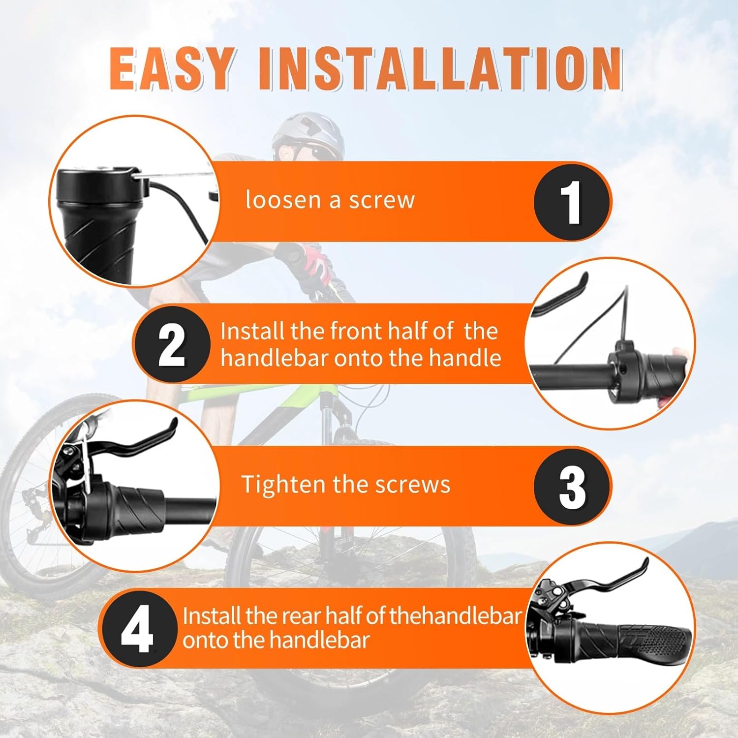 VIVI Electric Bike Twist Throttle Grip Set