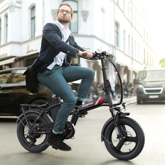 VIVI Gopina Electric Bike 3.0" Fat Tire Folding Electric Bike SGS Certified to UL2849