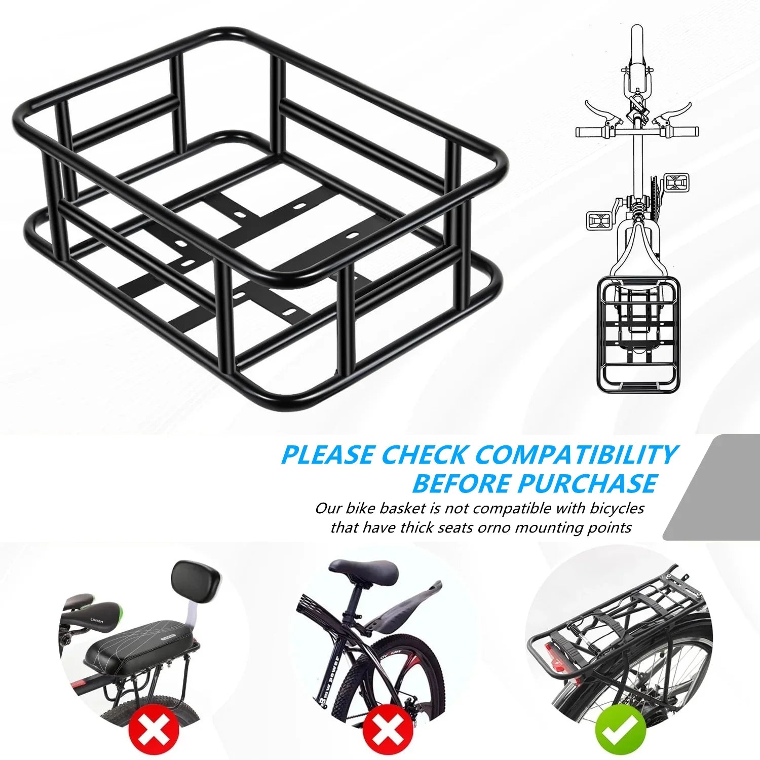 VIVI Rear Rack Basket Cargo Baskets for ACE01 & ACE07