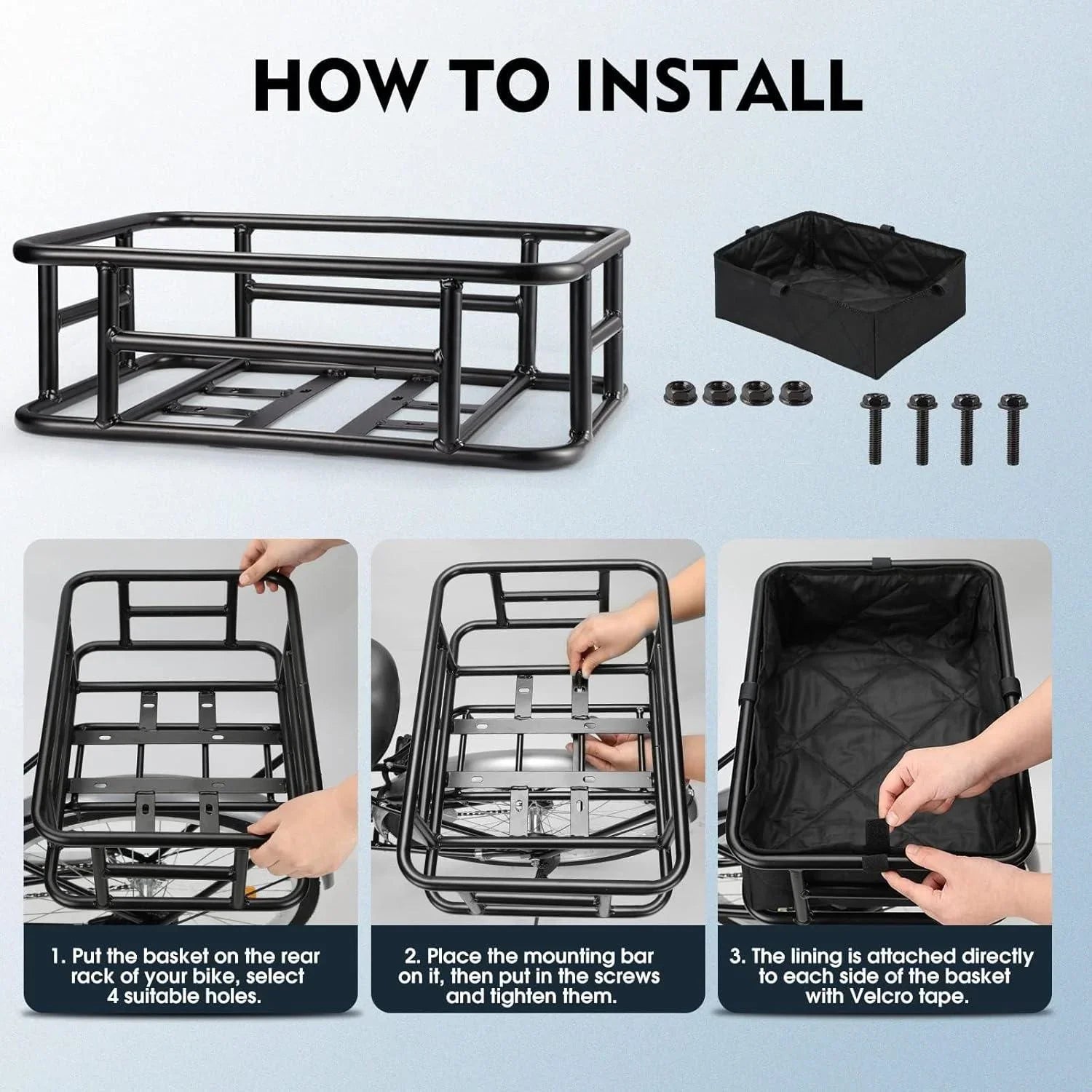 VIVI Rear Rack Basket Cargo Baskets for ACE01 & ACE07