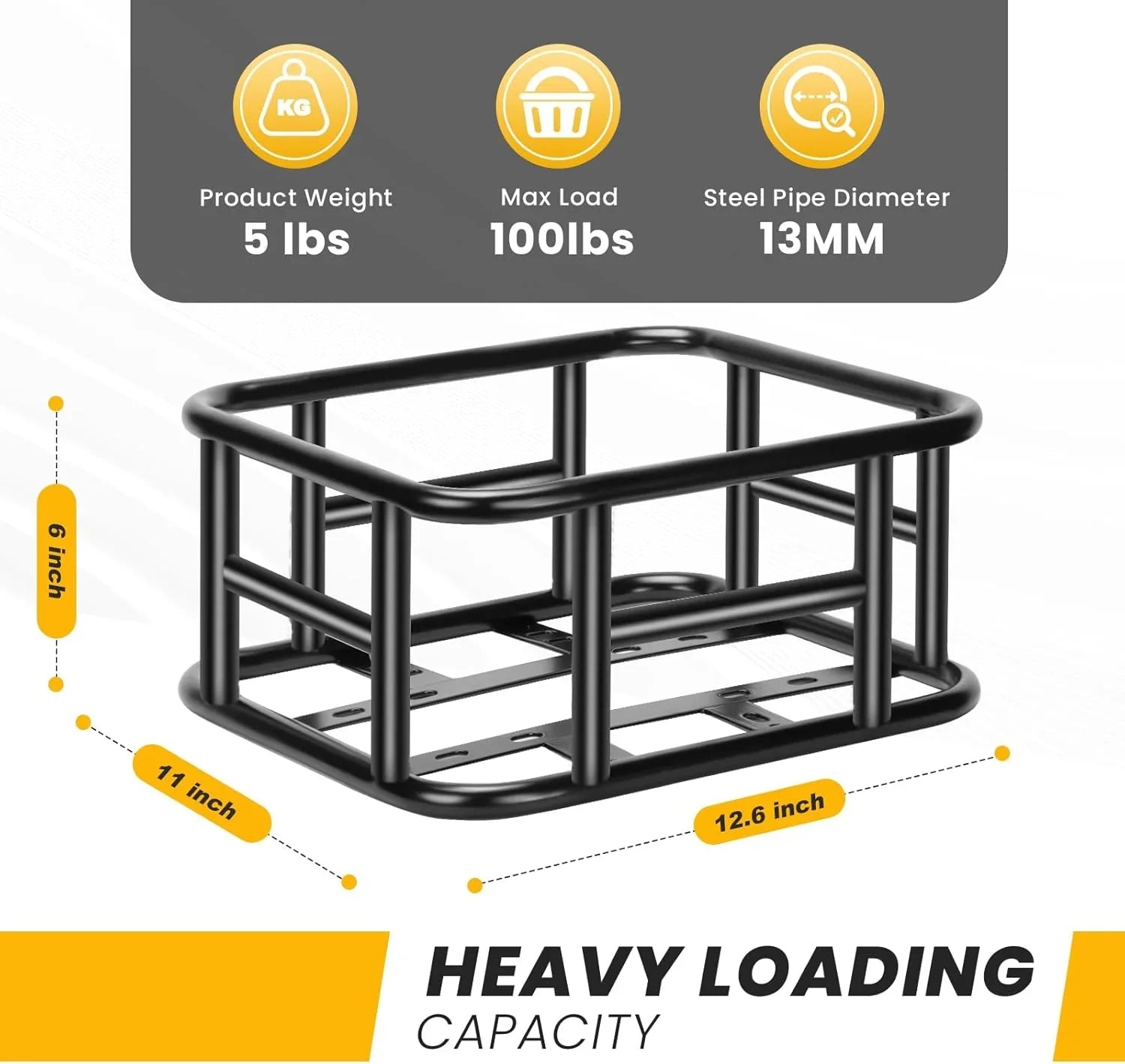 VIVI Universal Rear Rack Basket Cargo Baskets