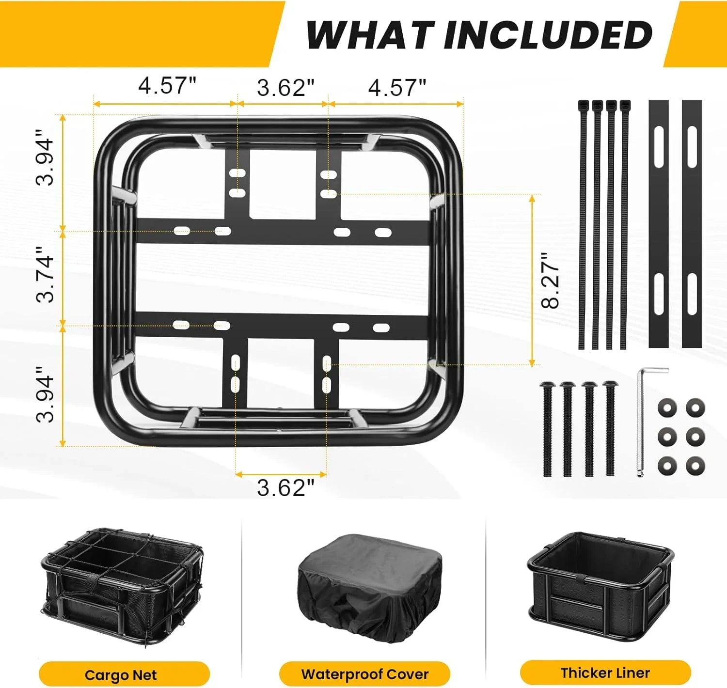 VIVI Universal Rear Rack Basket Cargo Baskets