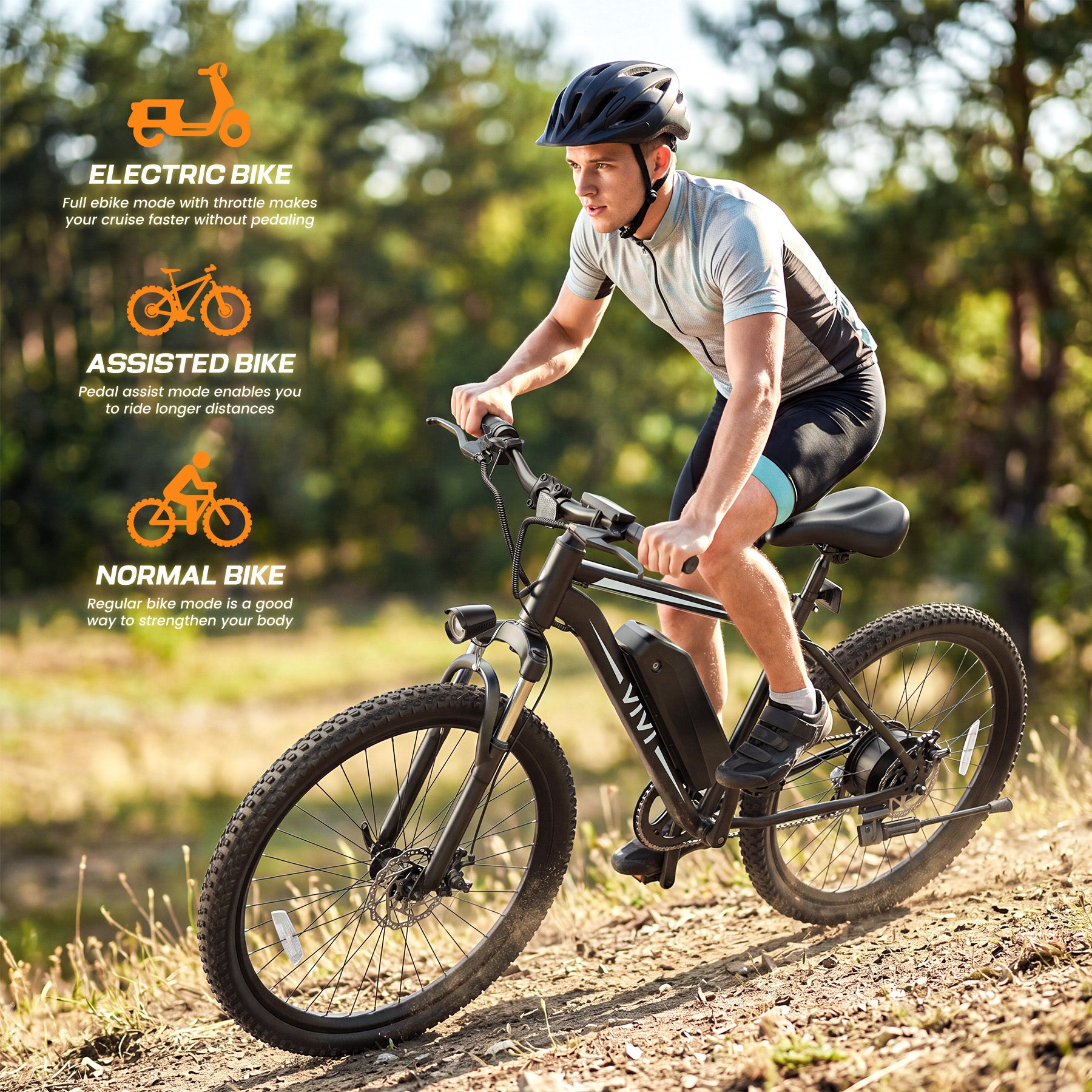 VIVI MT26 Electric Bike Commuter Electric Mountain Bike SGS Certified to UL2849