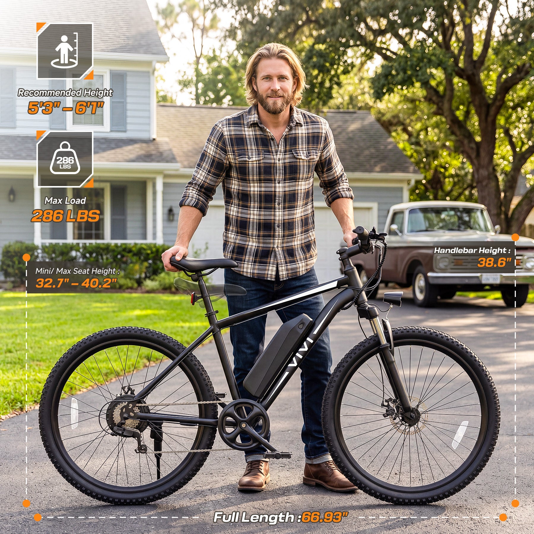 VIVI MT26 Electric Bike Commuter Electric Mountain Bike SGS Certified to UL2849