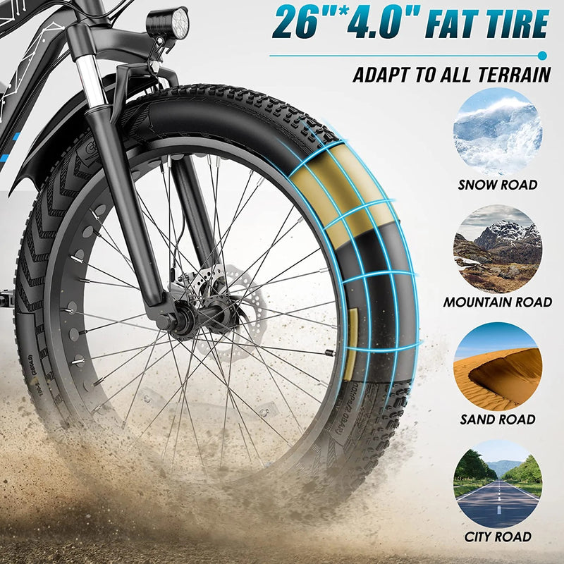 Vivi F26F Long Range Ultimate Fat Tire Electric Bike