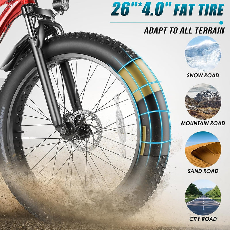 Vivi F26F Long Range Ultimate Fat Tire Electric Bike