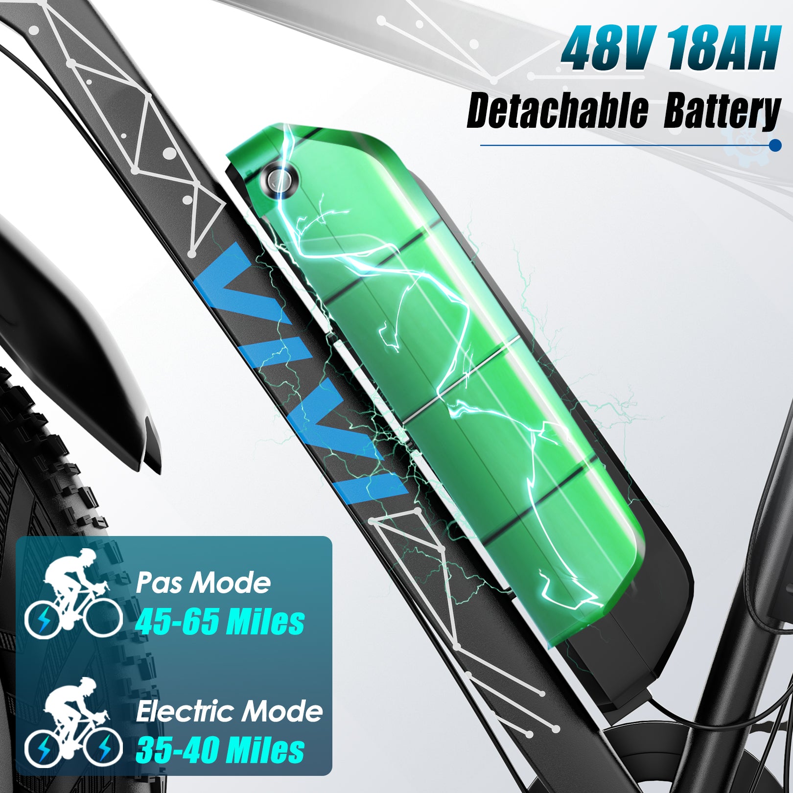VIVI F26FUL Electric Bike Long Range Fat Tire Electric Bike SGS Certified to UL2849
