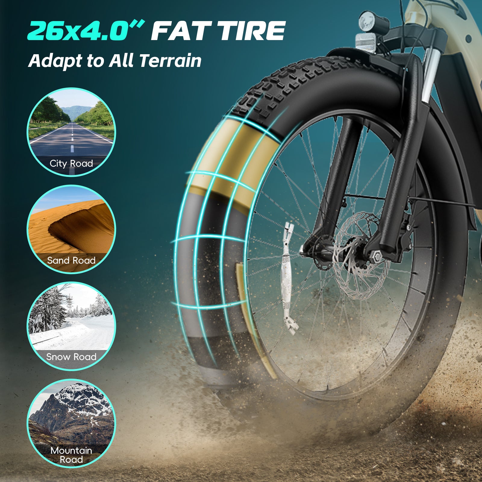 VIVI ACE07 Step-Thru Commuter Fat Tire Electric Bike UL2849 Certified