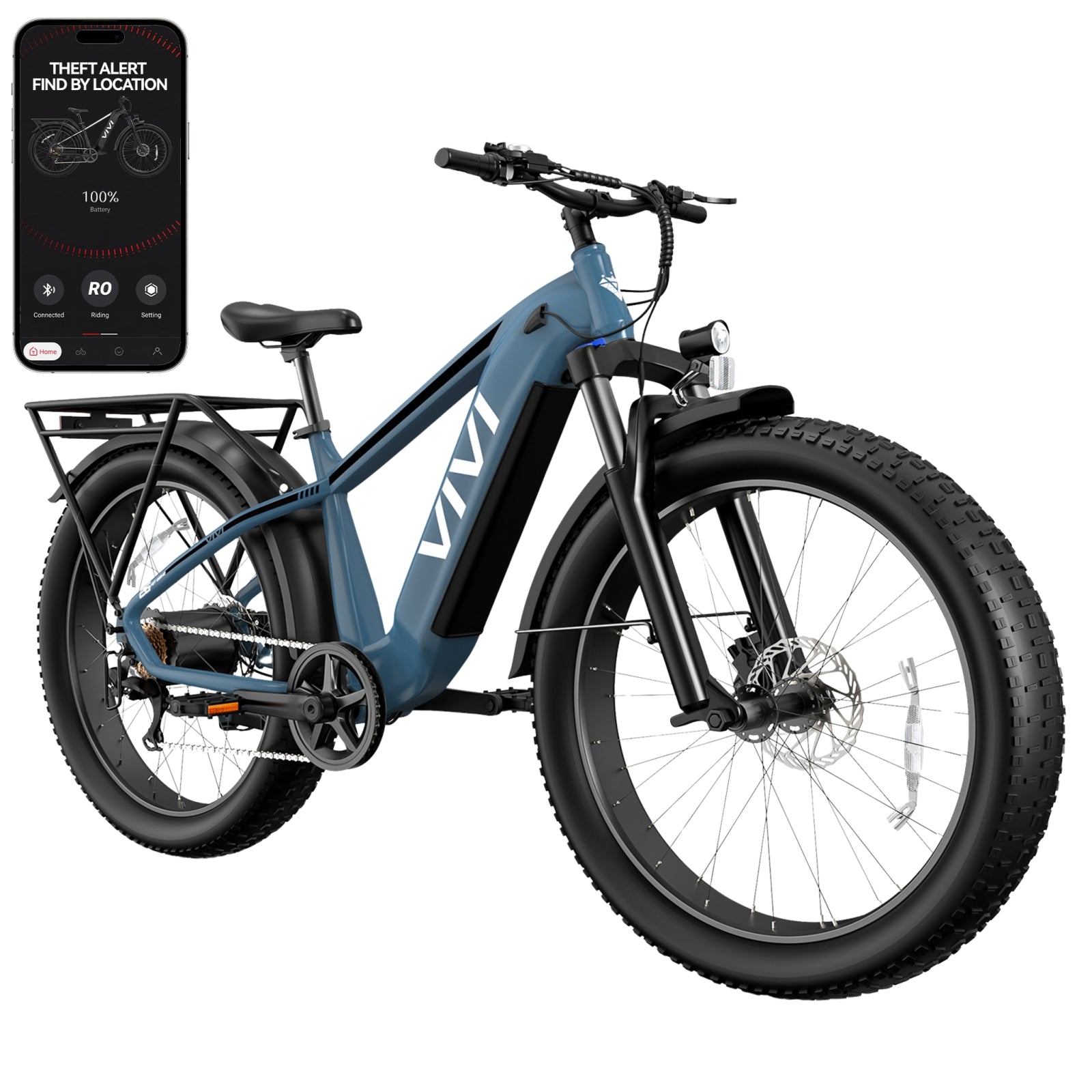 VIVI ACE01 Pro Electric Bike Torque Sensor Fat Tire Electric Bike with App Control