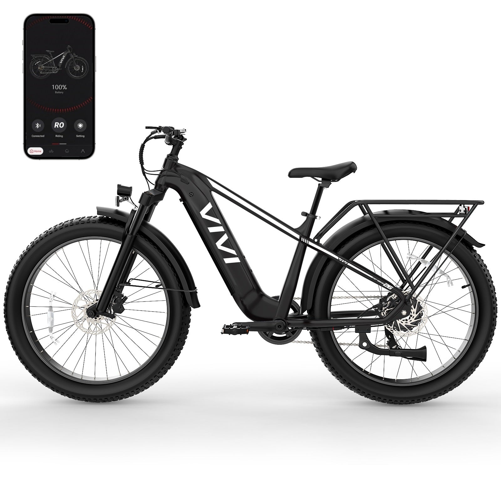 VIVI ACE01 Pro Electric Bike Torque Sensor Fat Tire Electric Bike with App Control