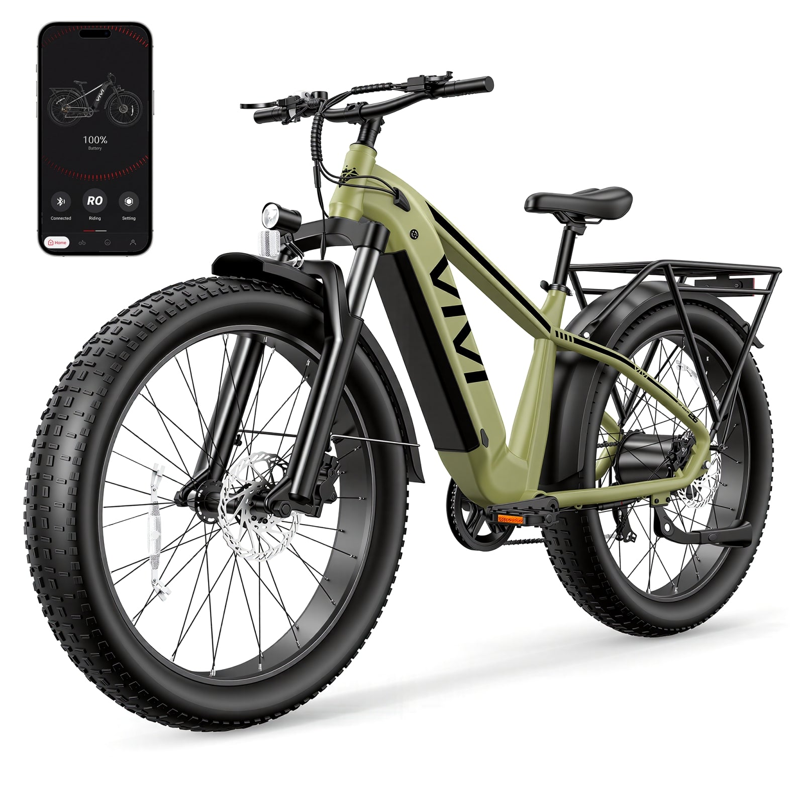 VIVI ACE01 Pro Electric Bike Torque Sensor Fat Tire Electric Bike with App Control