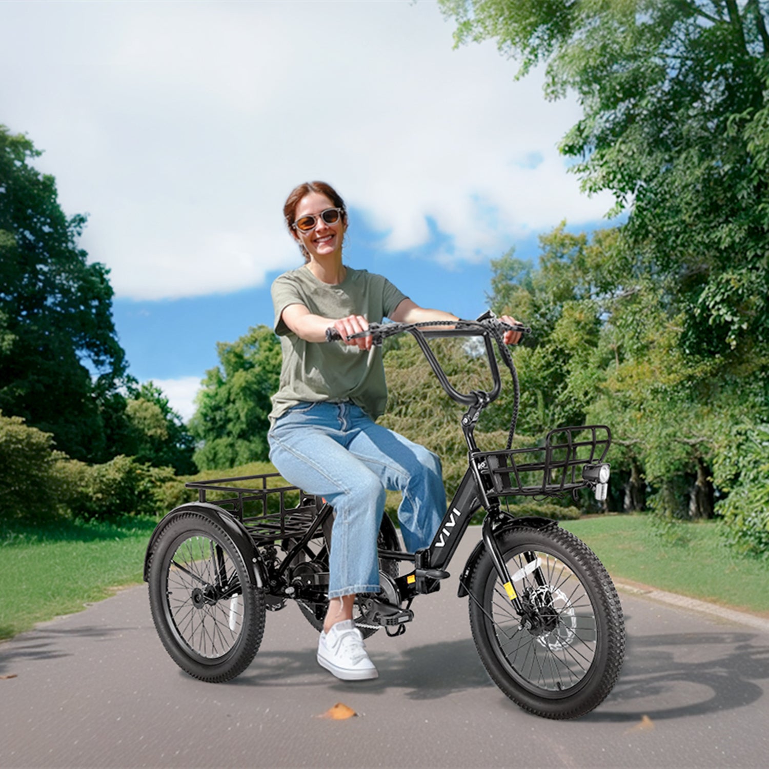 VIVI T01 Electric Trike Folding Cargo Electric Tricycle UL2849 Certified