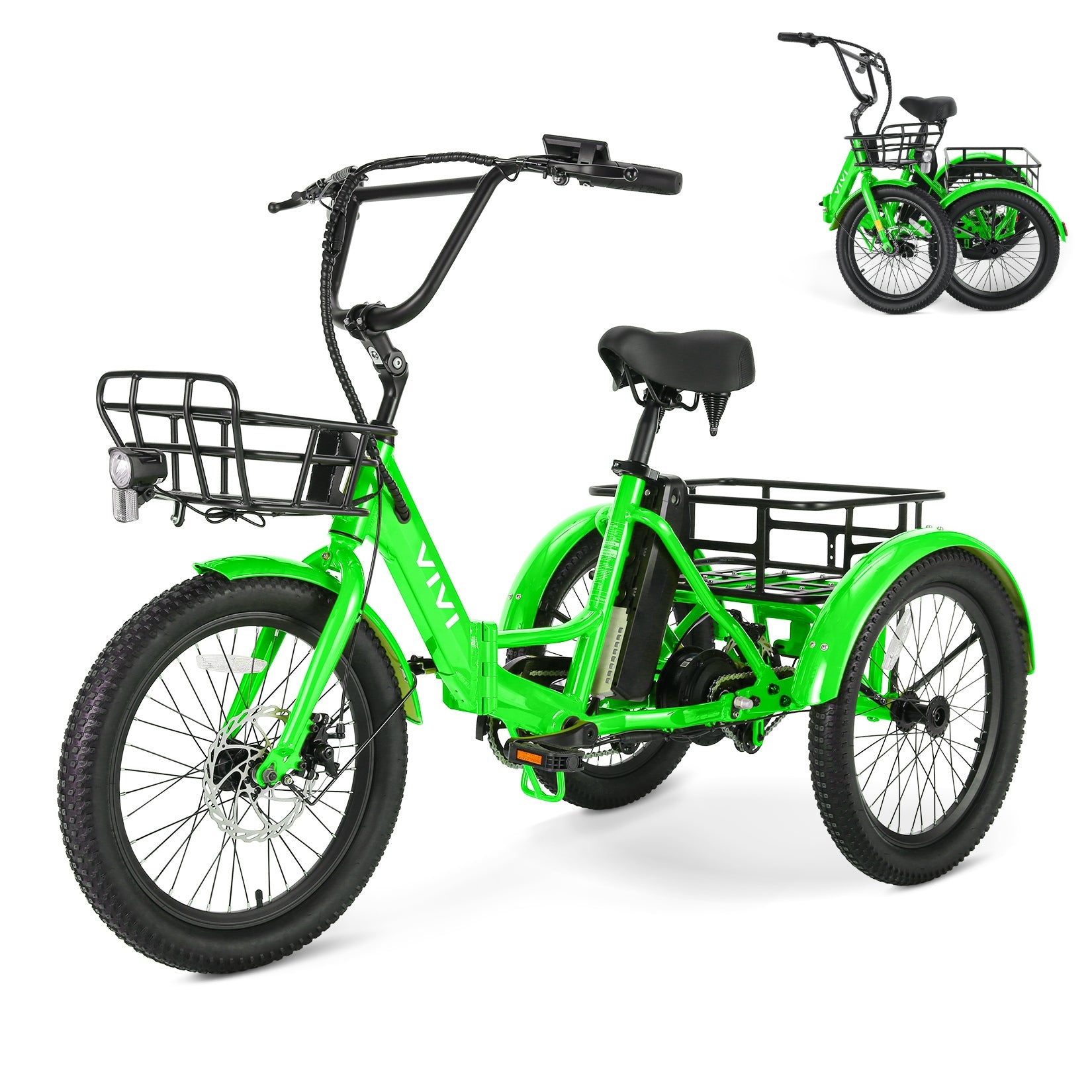 VIVI T01 Electric Trike Folding Cargo Electric Tricycle UL2849 Certified