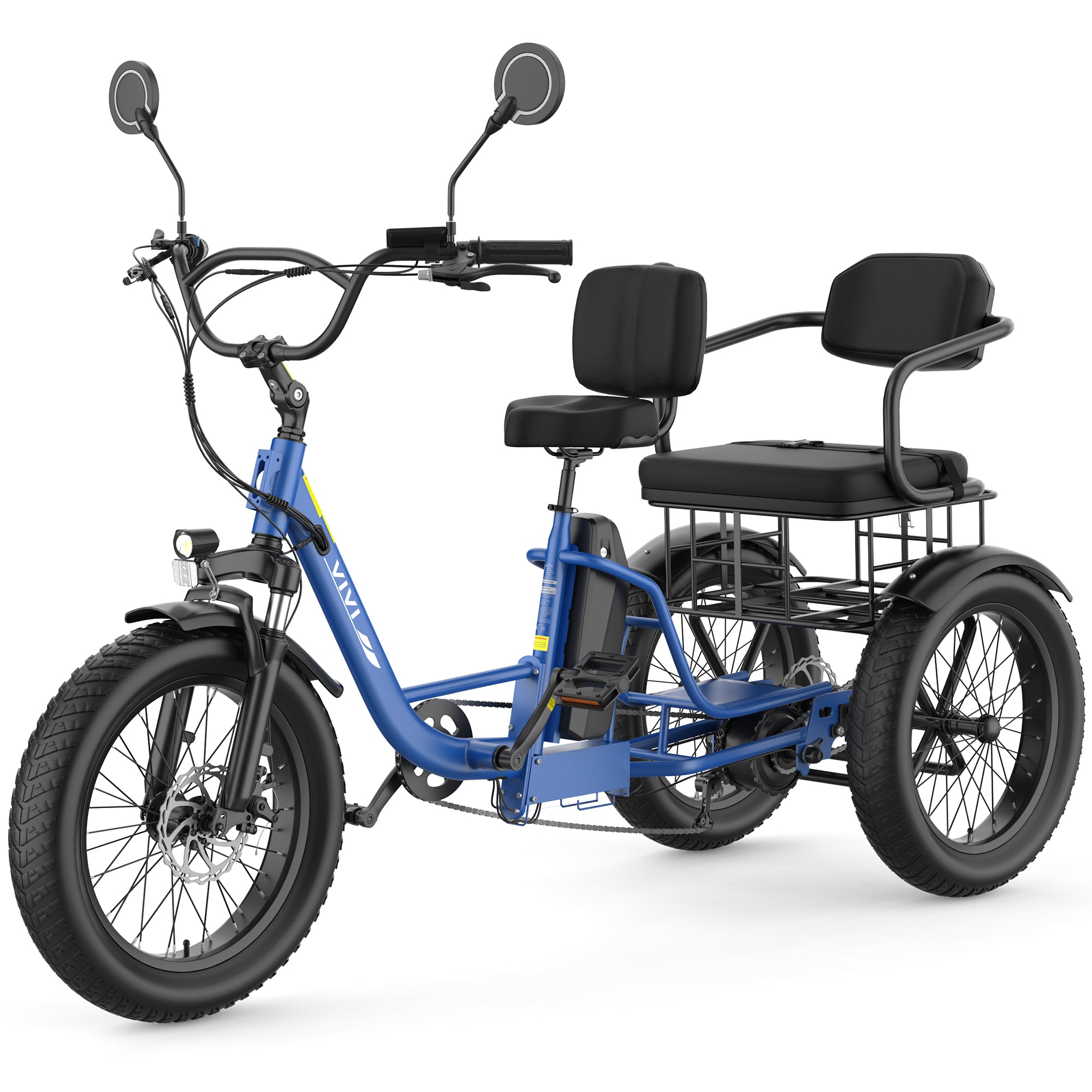 VIVI FAM01 Electric Trike Fat Tire Family Electric Tricycle SGS Certified to UL2849