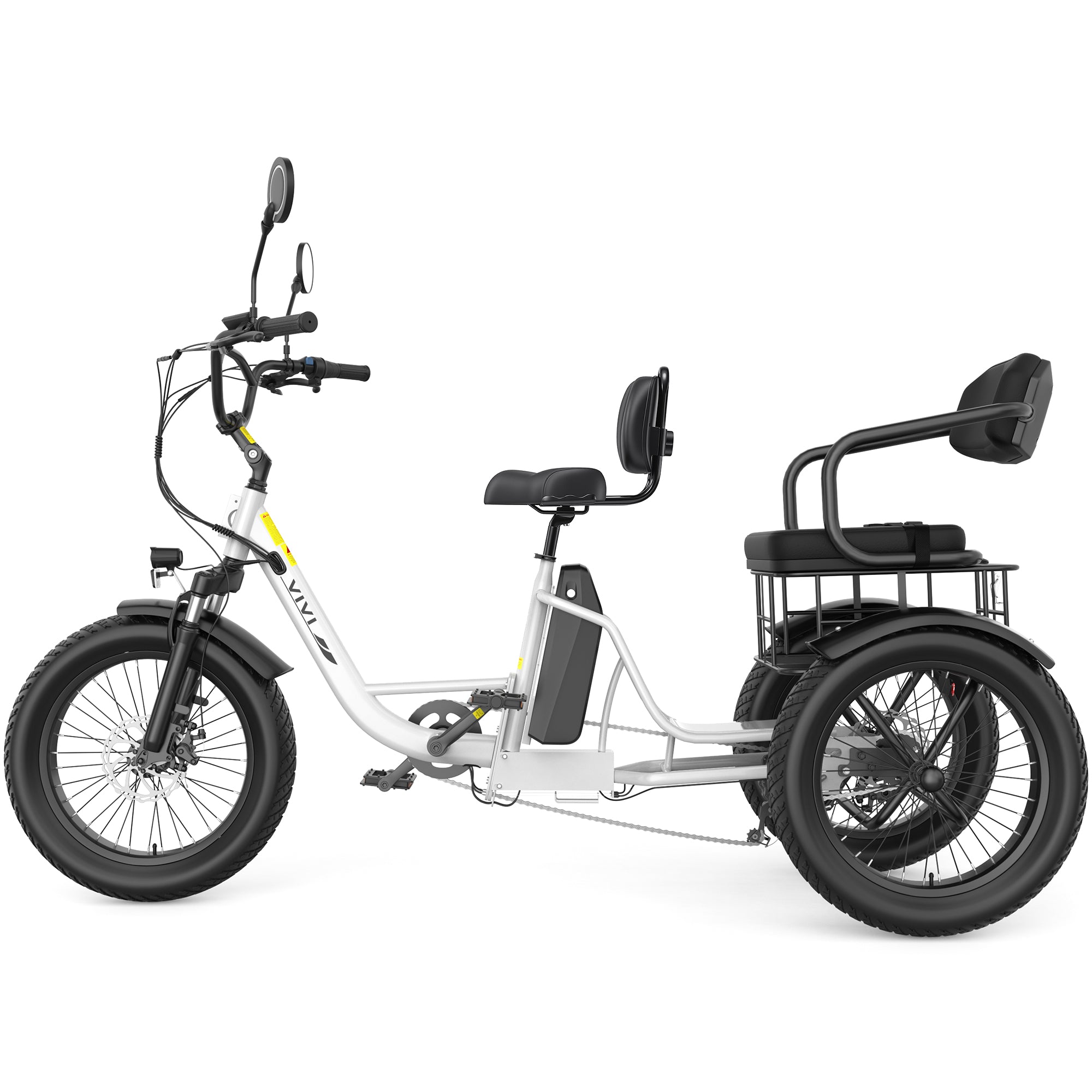 VIVI FAM01 Electric Trike Fat Tire Family Electric Tricycle SGS Certified to UL2849