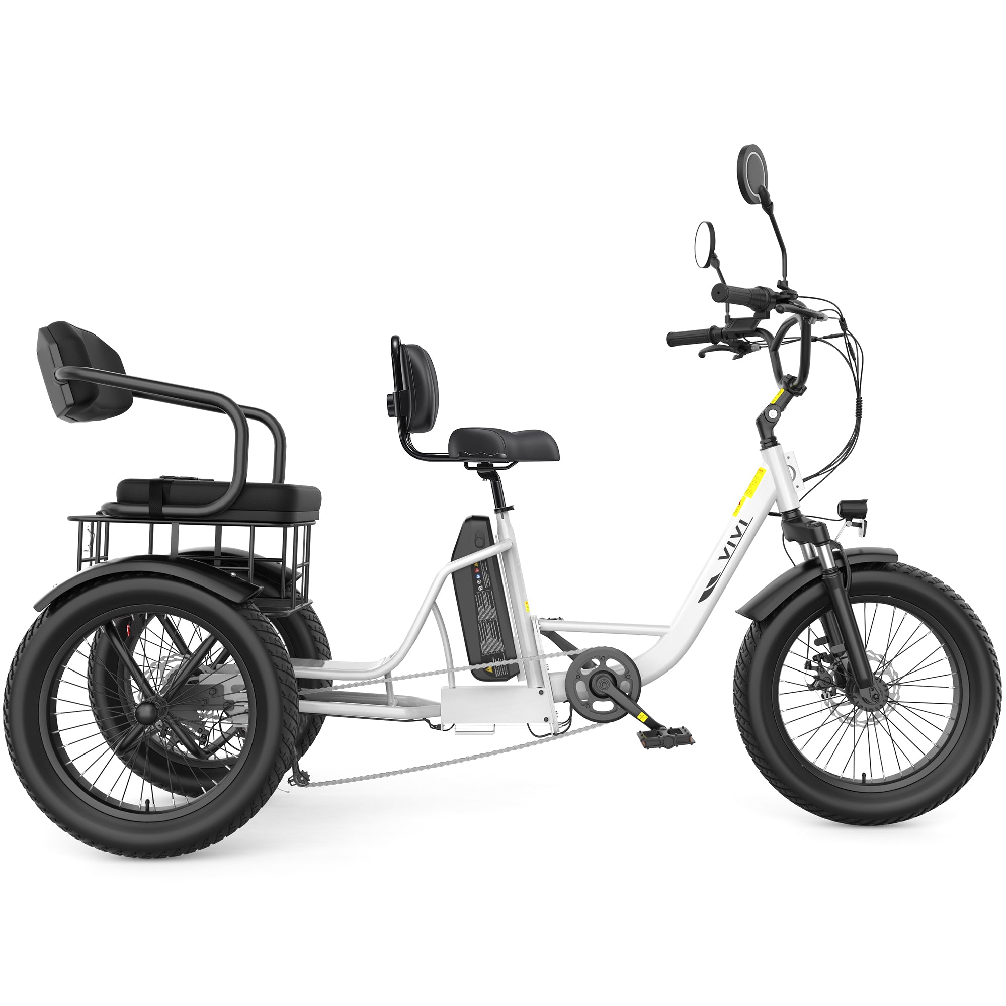 VIVI FAM01 Electric Trike Fat Tire Family Electric Tricycle SGS Certified to UL2849