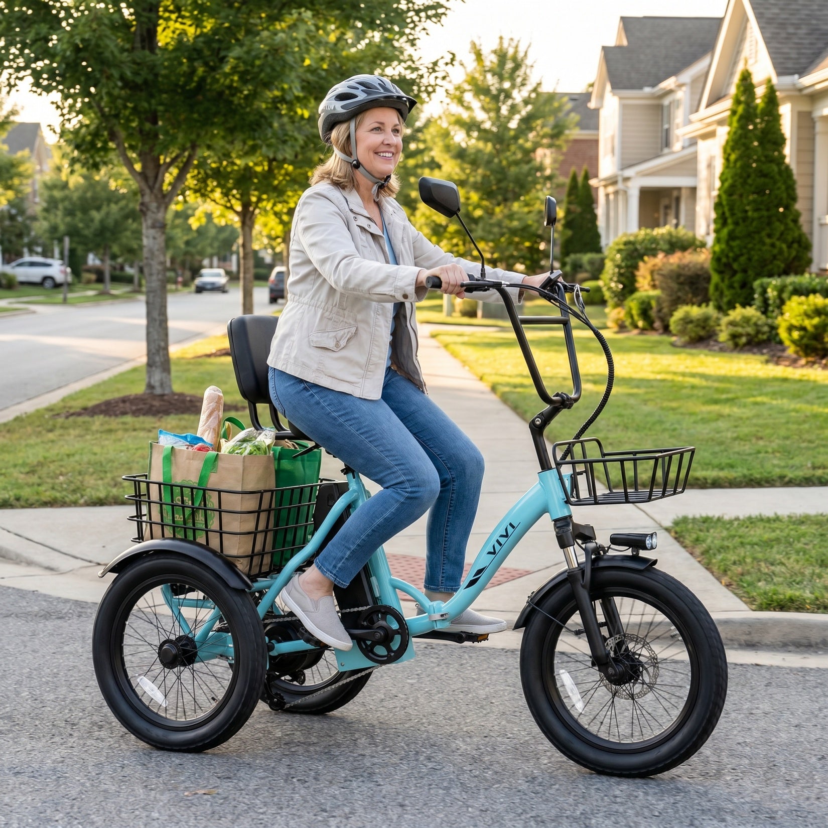 VIVI FatGo1 Electric Trike Folding Commuter Electric Tricycle SGS Certified to UL2849