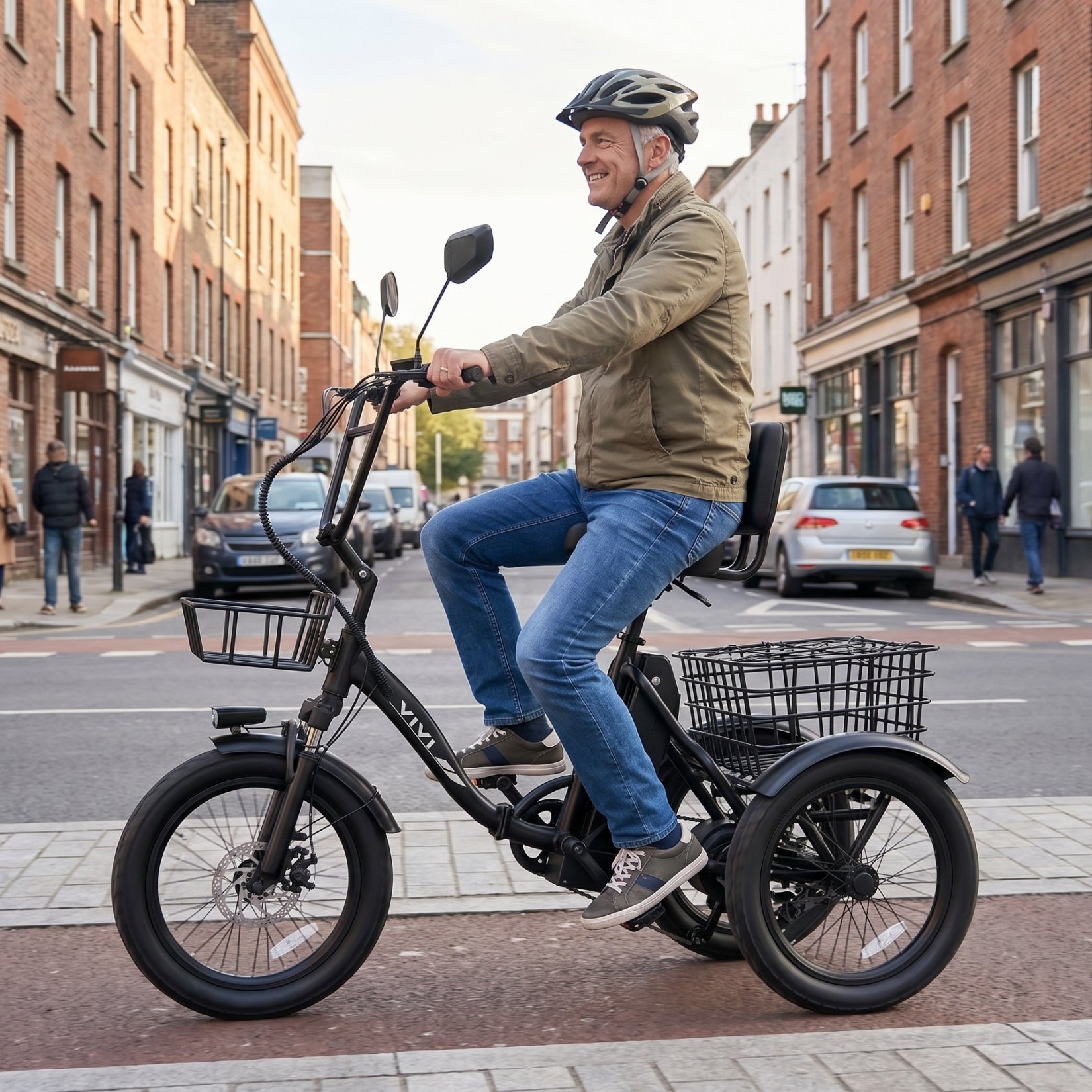 VIVI FatGo1 Electric Trike Folding Commuter Electric Tricycle SGS Certified to UL2849