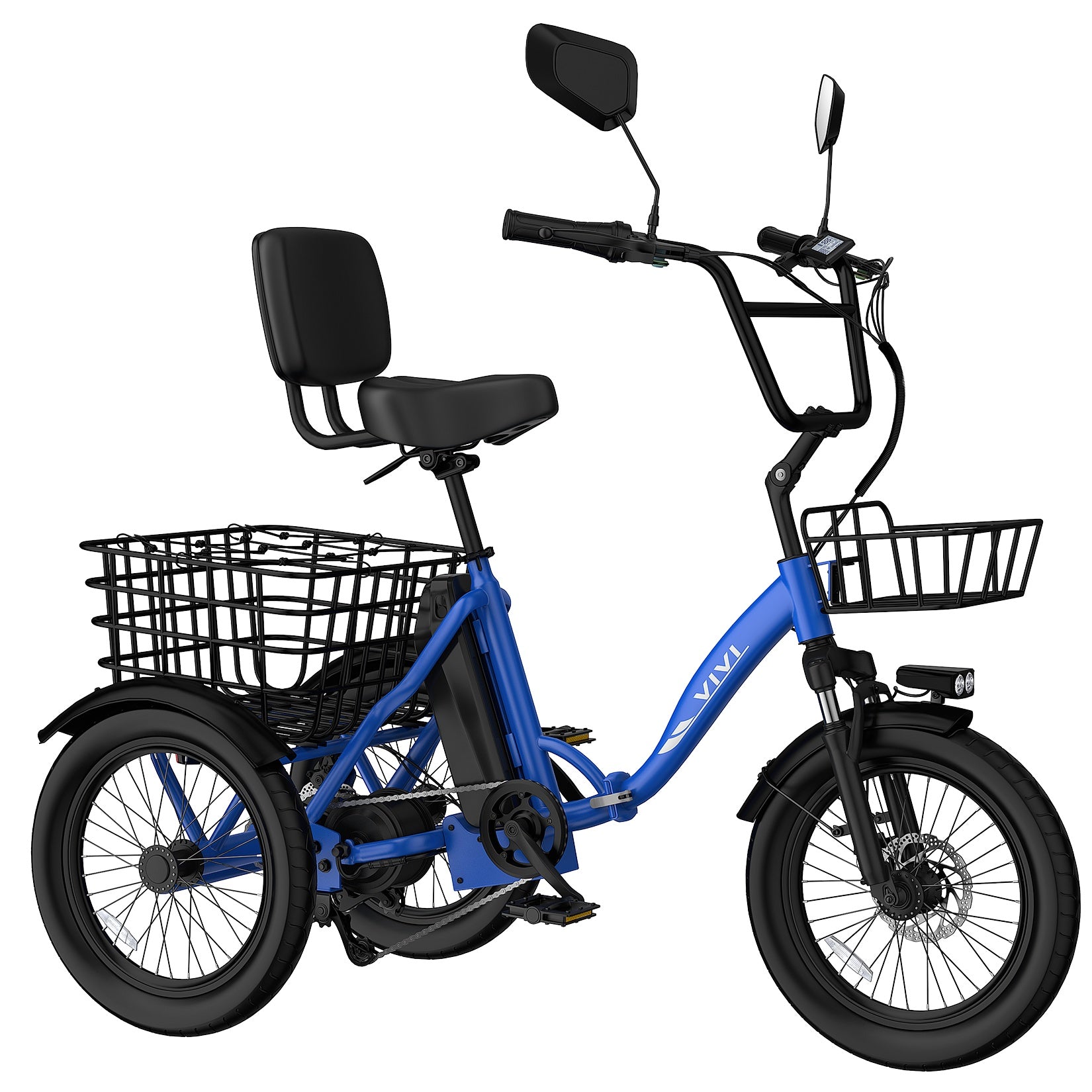 VIVI FatGo1 Electric Trike Folding Commuter Electric Tricycle SGS Certified to UL2849