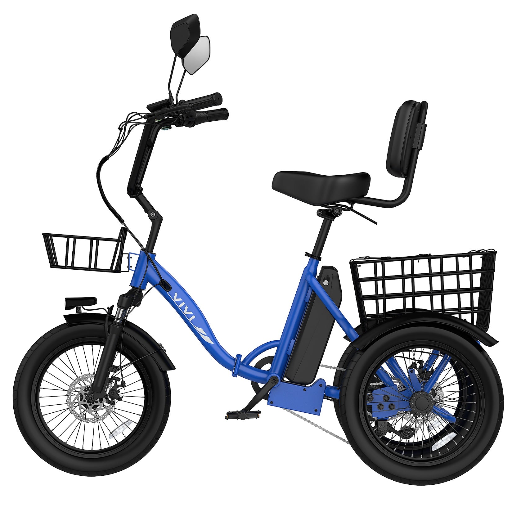 VIVI FatGo1 Electric Trike Folding Commuter Electric Tricycle SGS Certified to UL2849