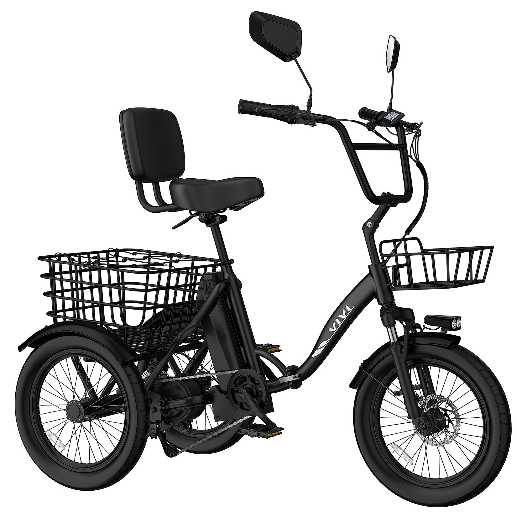 VIVI FatGo1 Electric Trike Folding Commuter Electric Tricycle SGS Certified to UL2849