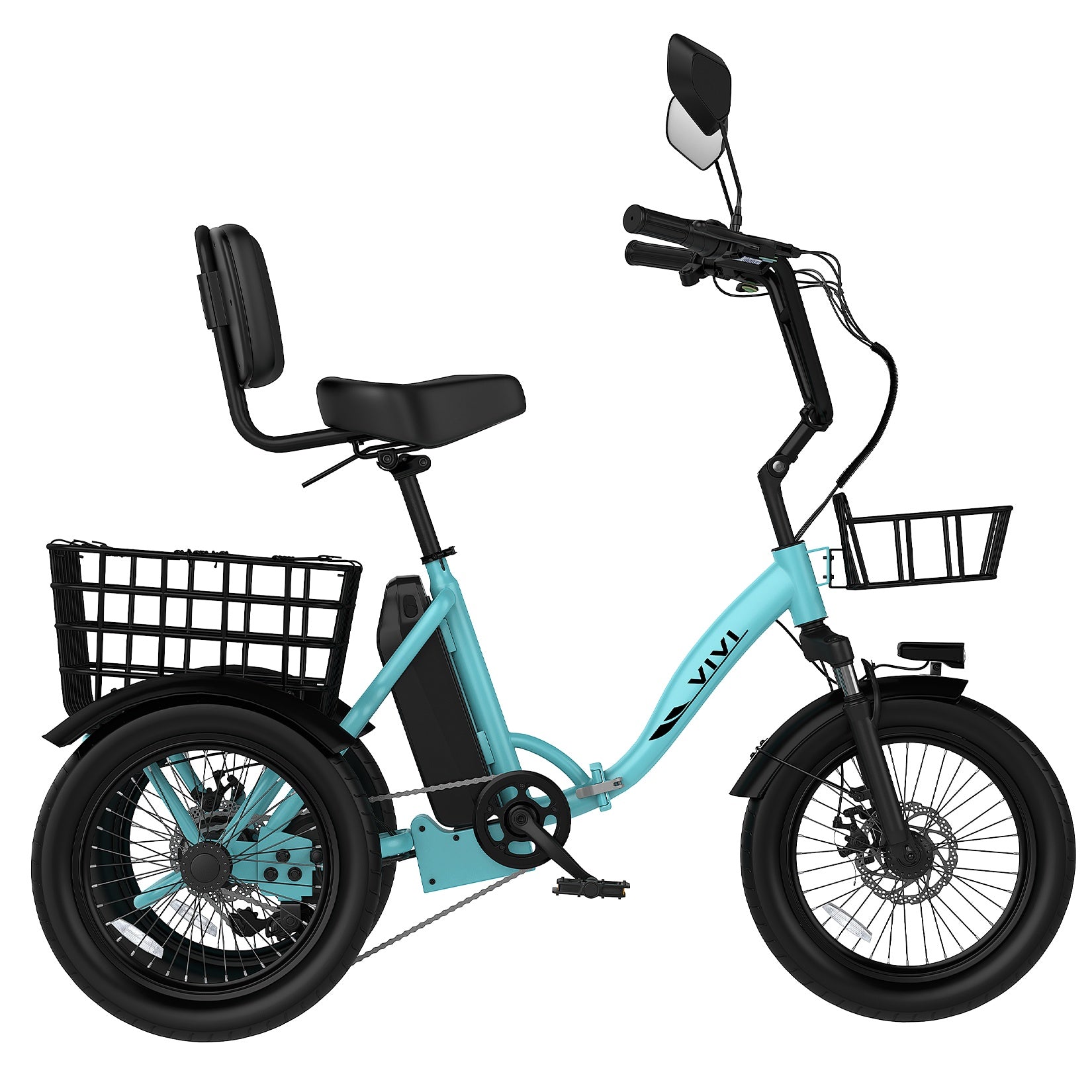 VIVI FatGo1 Electric Trike Folding Commuter Electric Tricycle SGS Certified to UL2849