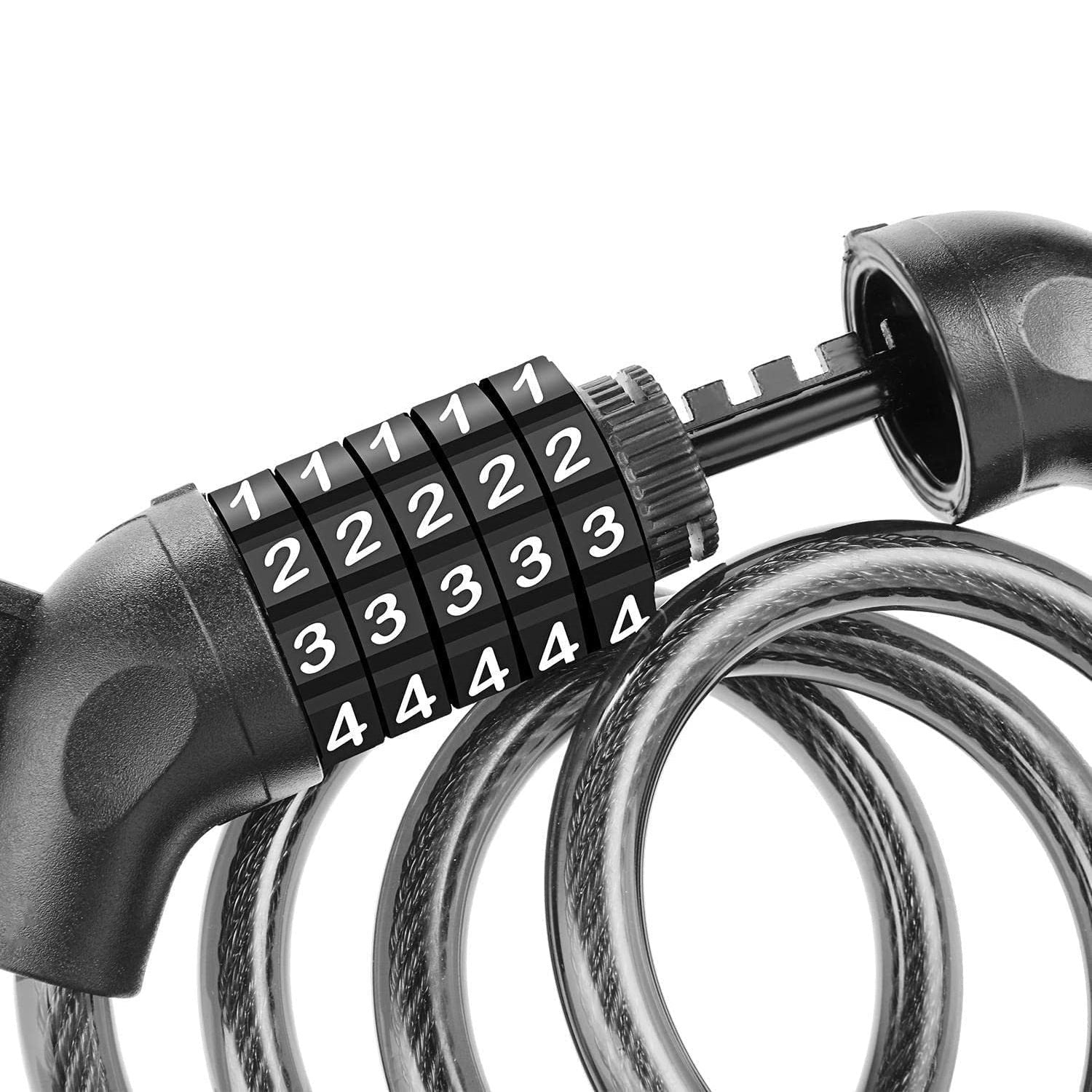 Bloqueo de bicicleta de bicicleta de Vivi bloqueo de cable combinado de 5 dígitos