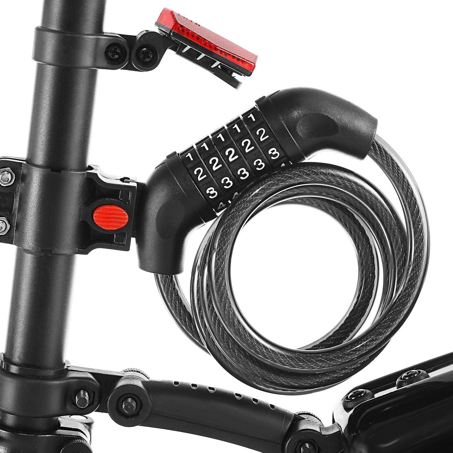 Bloqueo de bicicleta de bicicleta de Vivi bloqueo de cable combinado de 5 dígitos