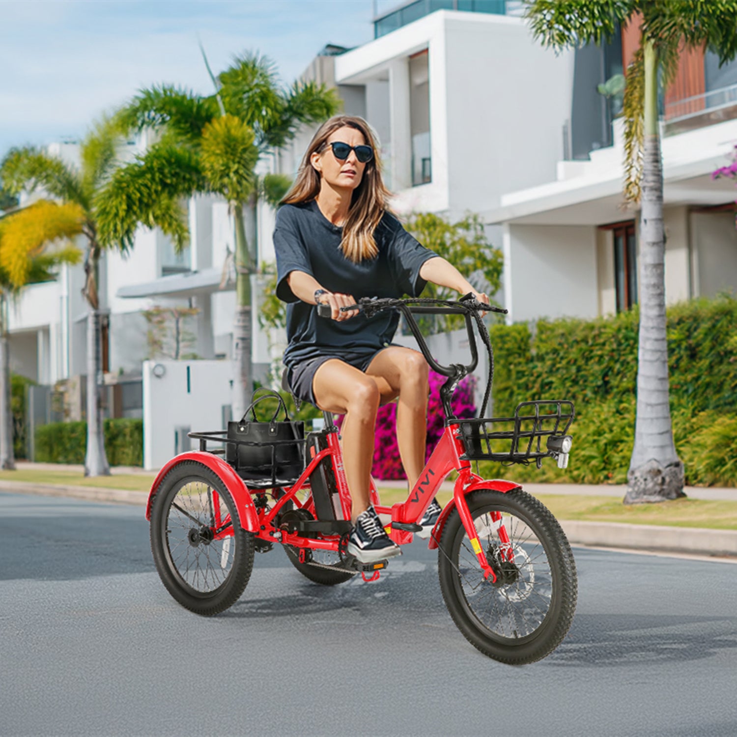 VIVI T01 Electric Trike Folding Cargo Electric Tricycle UL2849 Certified