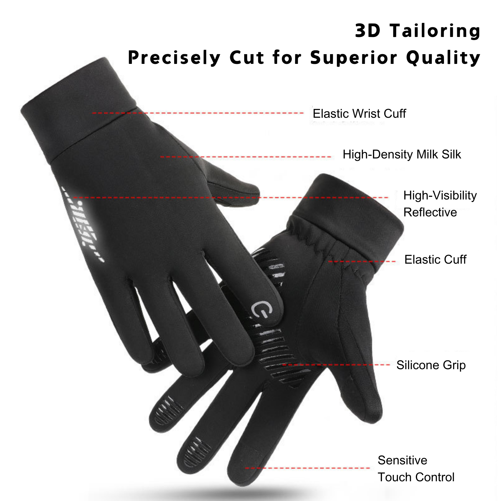 VIVI Stylish Waterproof Fleece-Lined Touchscreen Gloves