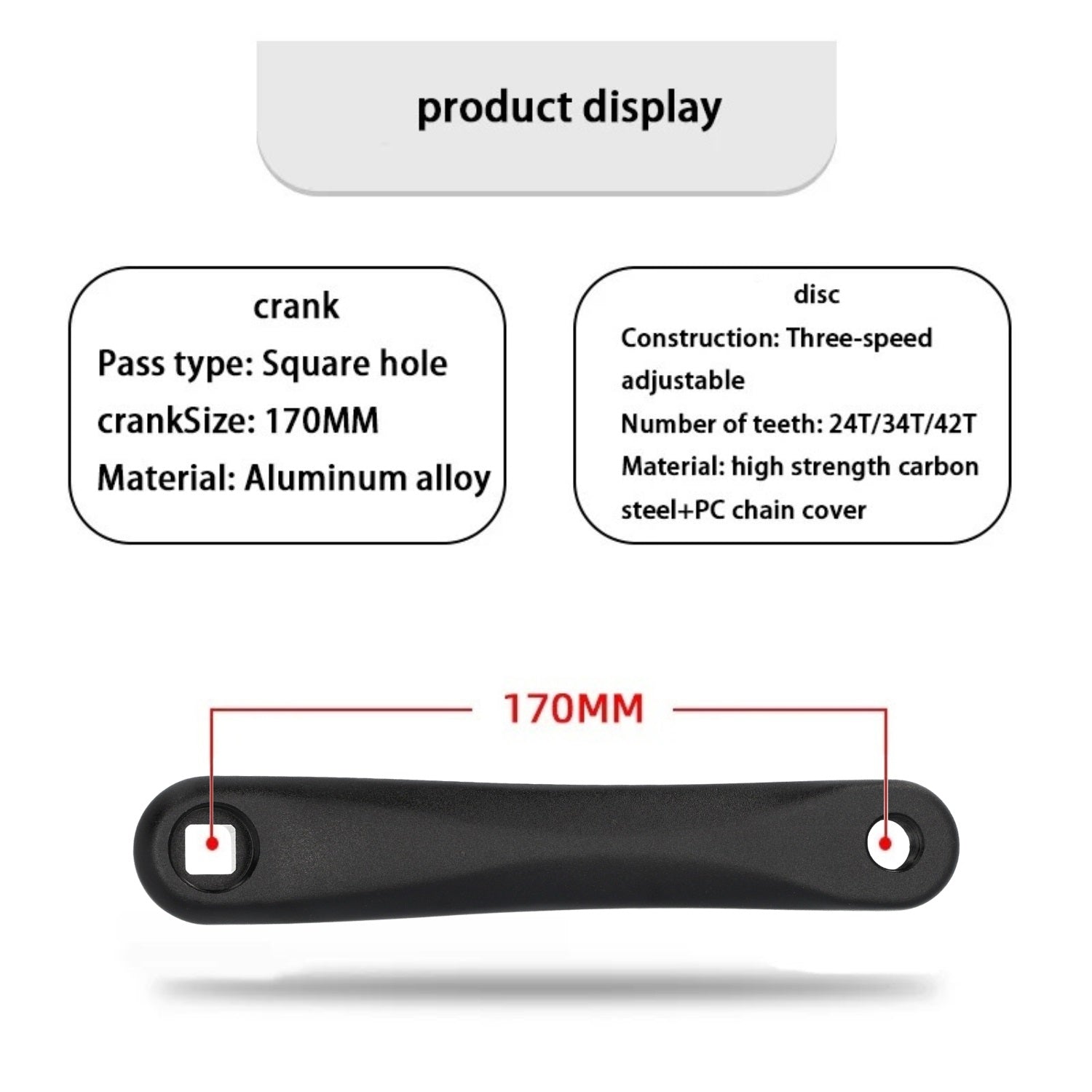 VIVI Electric Bike Left Crank Arms