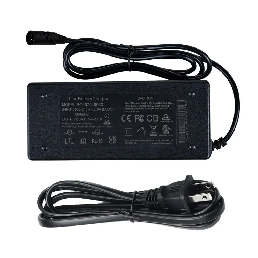 Vivi Amak Serie Bike 54.6V Cargador para una batería de 48V