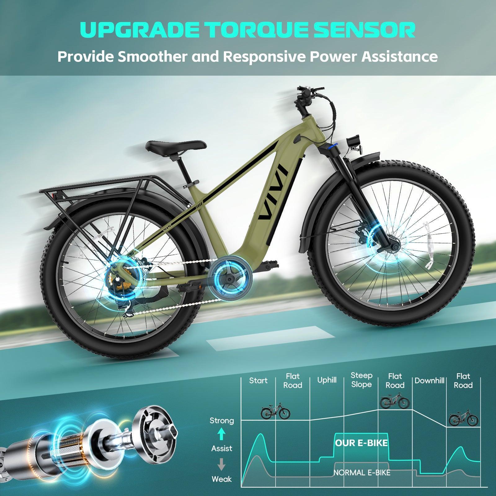 VIVI ACE01 Electric Bike All Terrain Fat Tire Electric Bike SGS Certified to UL2849