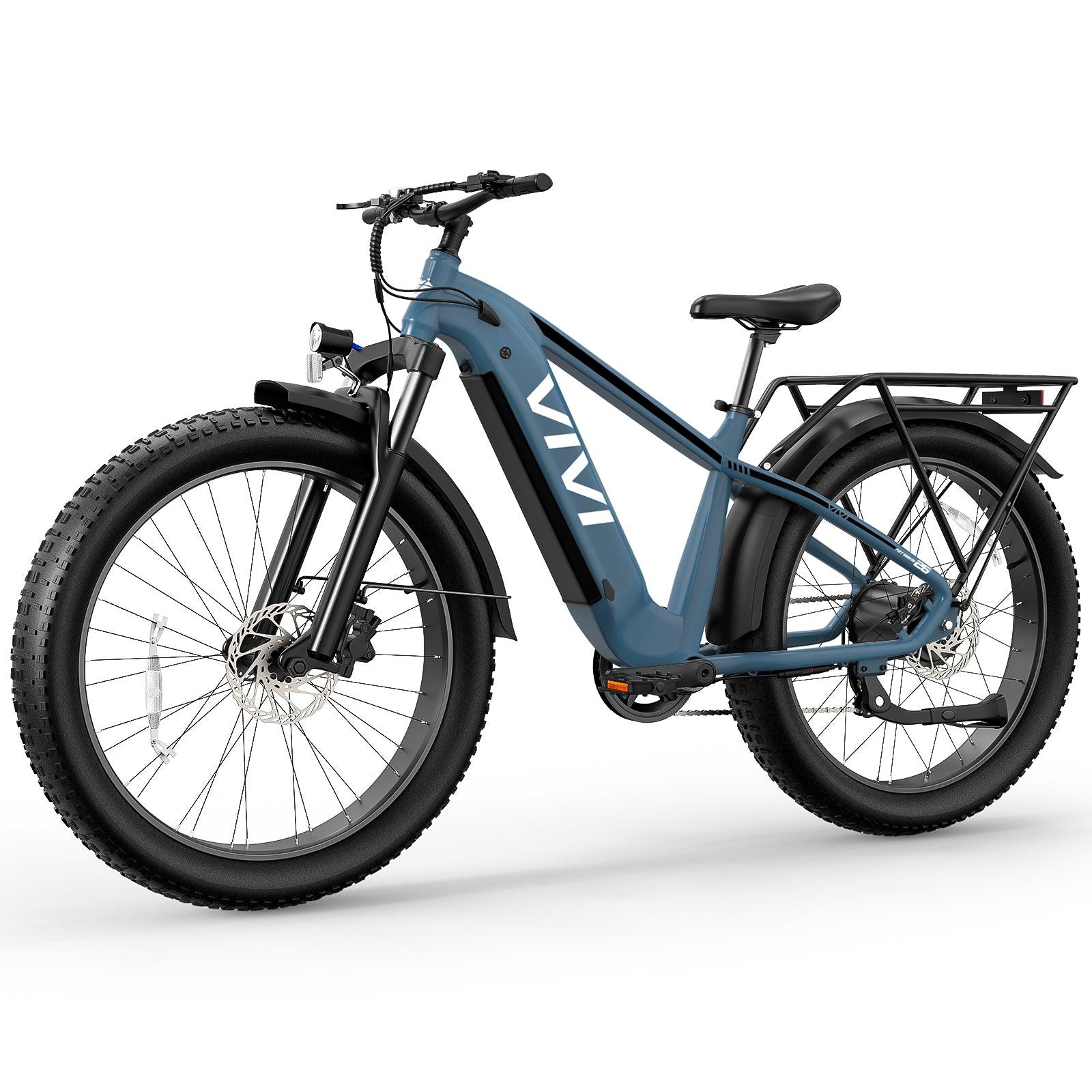 electric assist bicycle canada Hiboy P6 Fat Tire Bike integrated battery New upgraded torque sensor Intelligent 5 level pedal assist and digital LCD display Suspension fork with lockout and adjustment Revv 1 FS (Frame Type: