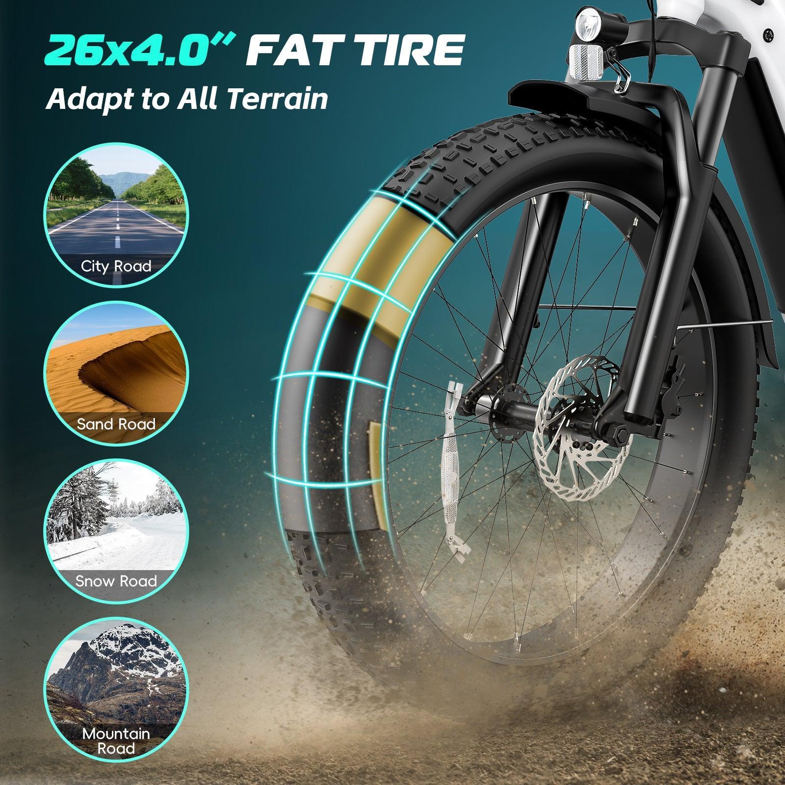 VIVI ACE01 Premium All Terrain Fat Tire Electric Bike UL2849 Certified