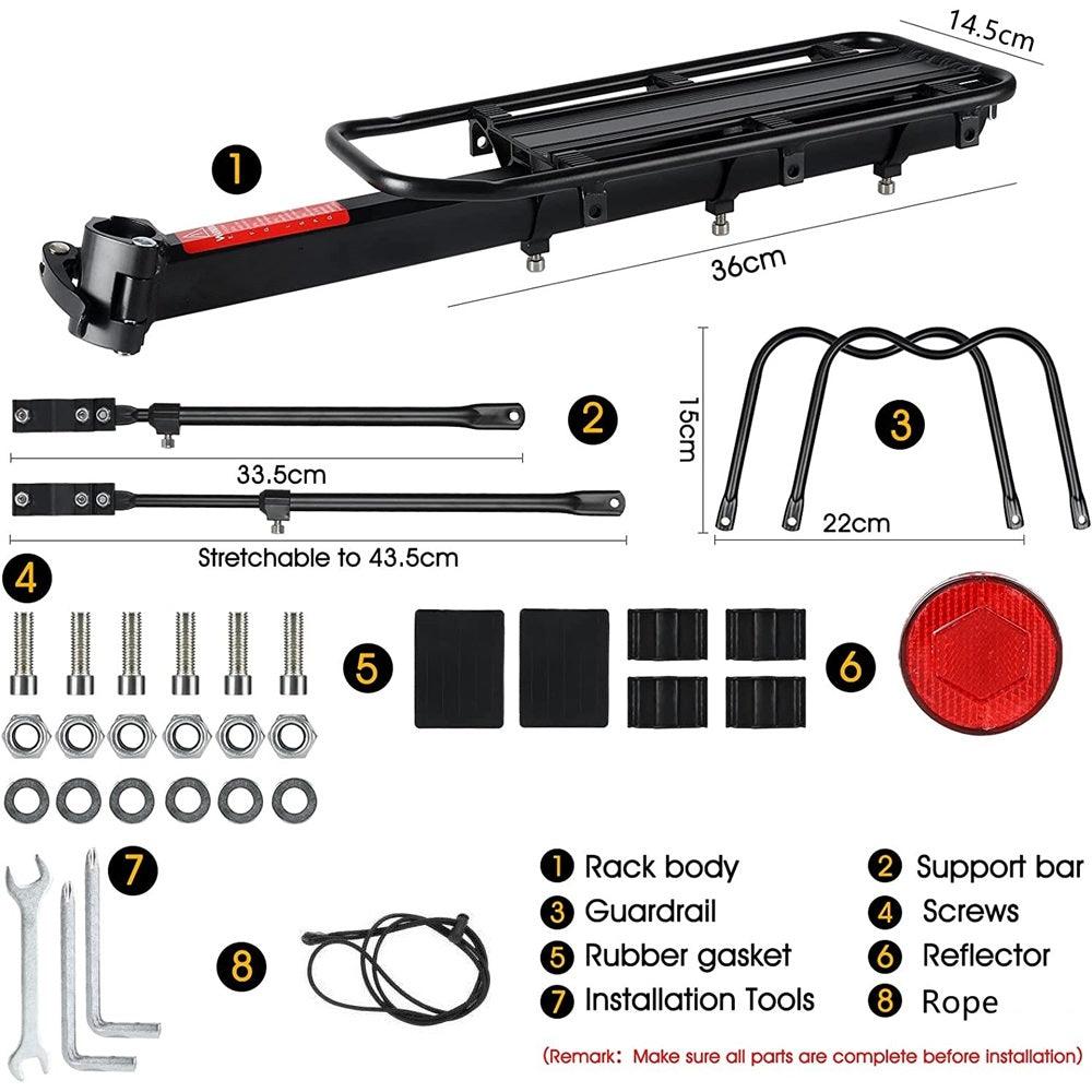 Hardtail Mountain Bike Rear Rack VIVI Bike Cargo Rack Mountain Bike Rear Racks